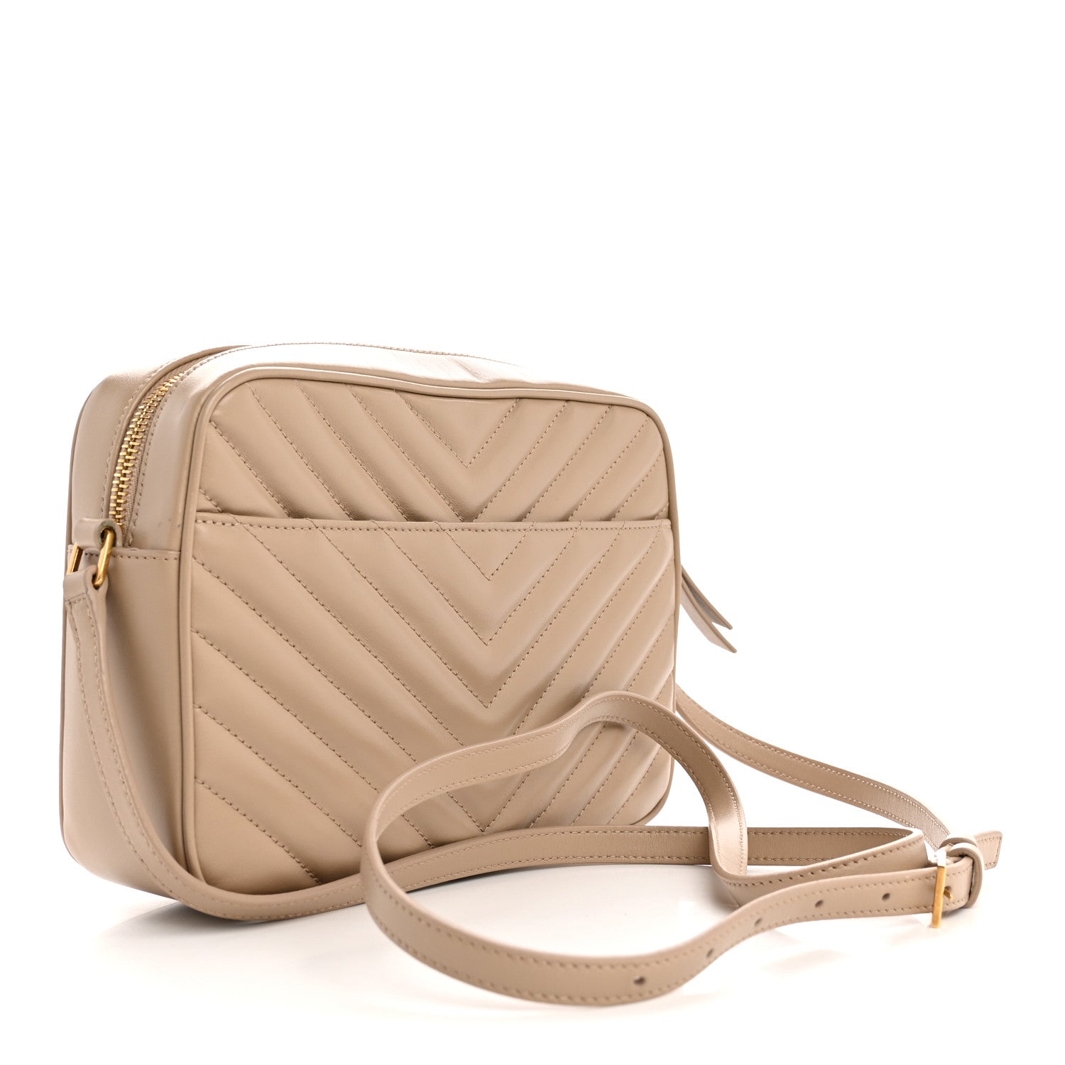 Calfskin Matelasse Monogram Lou Camera Bag Dark Beige