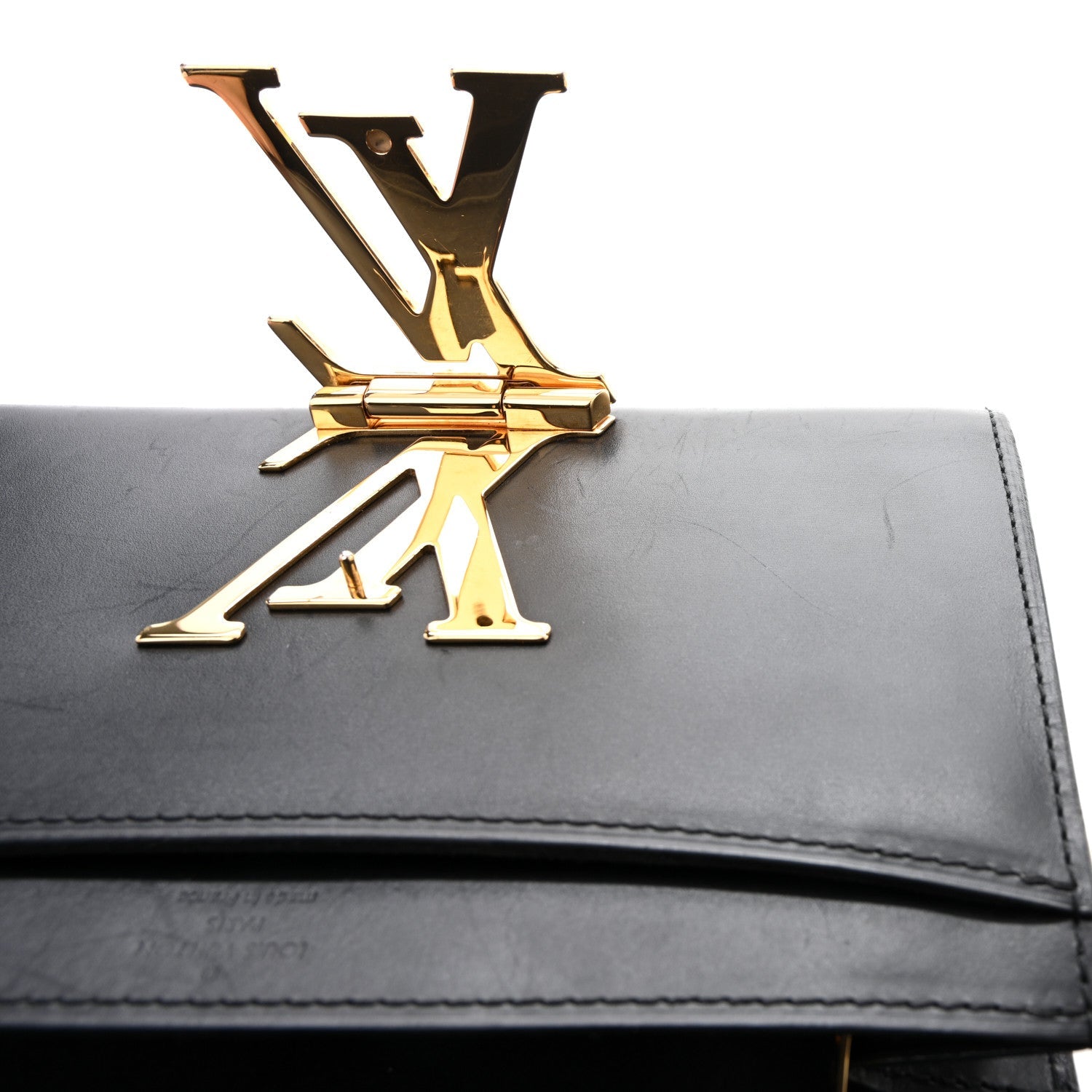 Calfskin Chain Louise MM Black