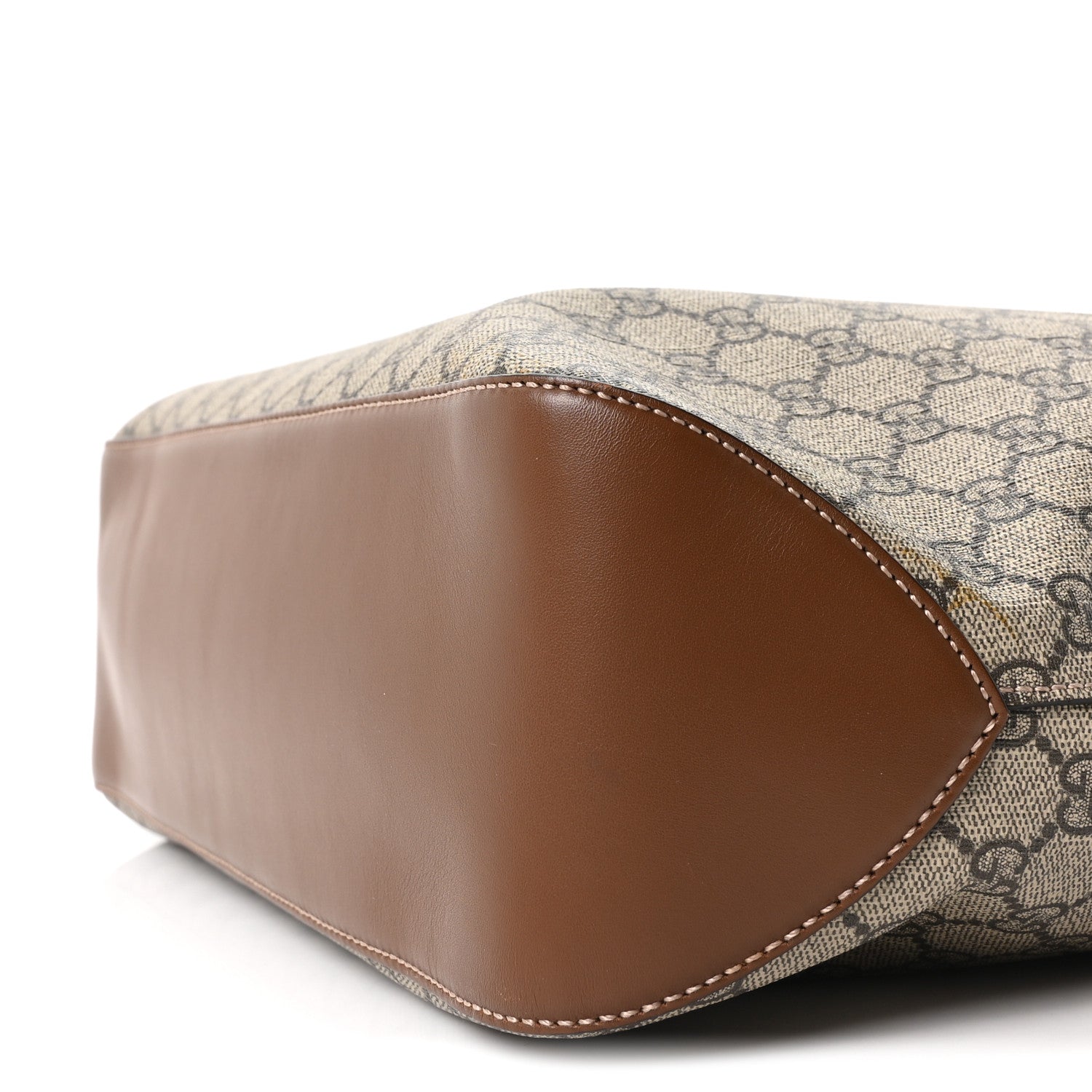GG Supreme Monogram Large Linea A Hobo Light Brown