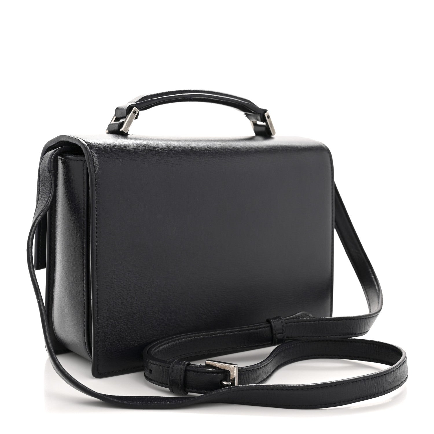 Calfskin Medium Bellechasse Satchel Deep Marine