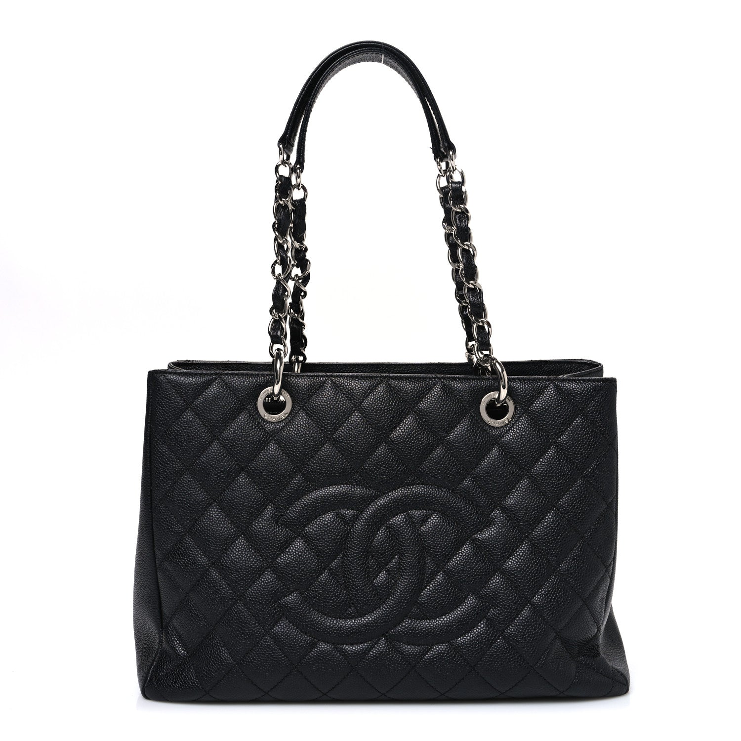 Caviar Quilted Grand Shopping Tote GST Black