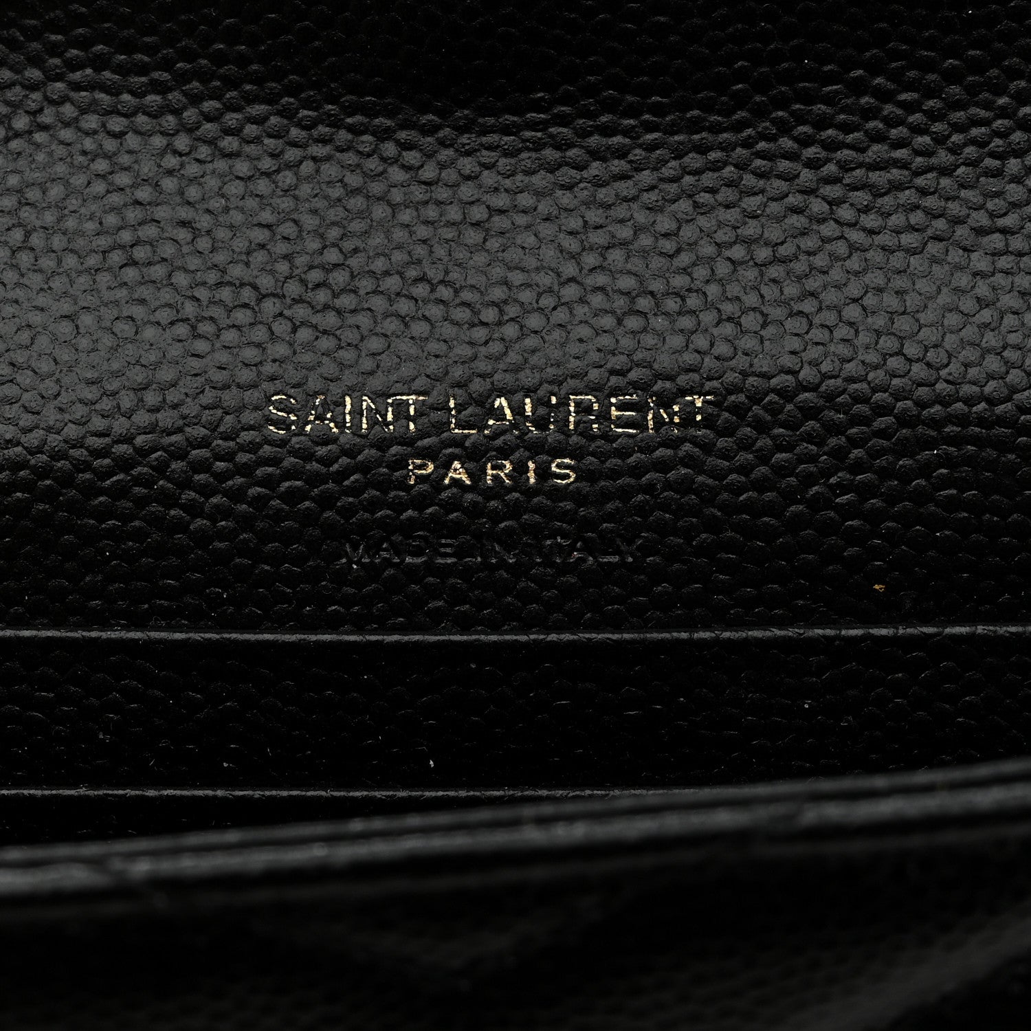 Grain De Poudre Matelasse Chevron Small Monogram Envelope Wallet Black