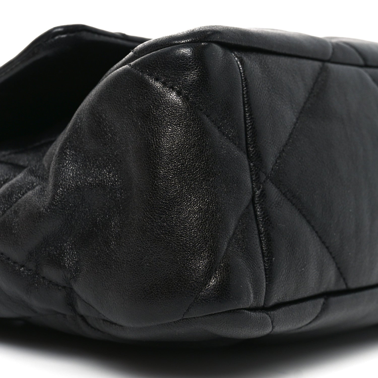 Goatskin Quilted Large Chanel 19 Flap Black
