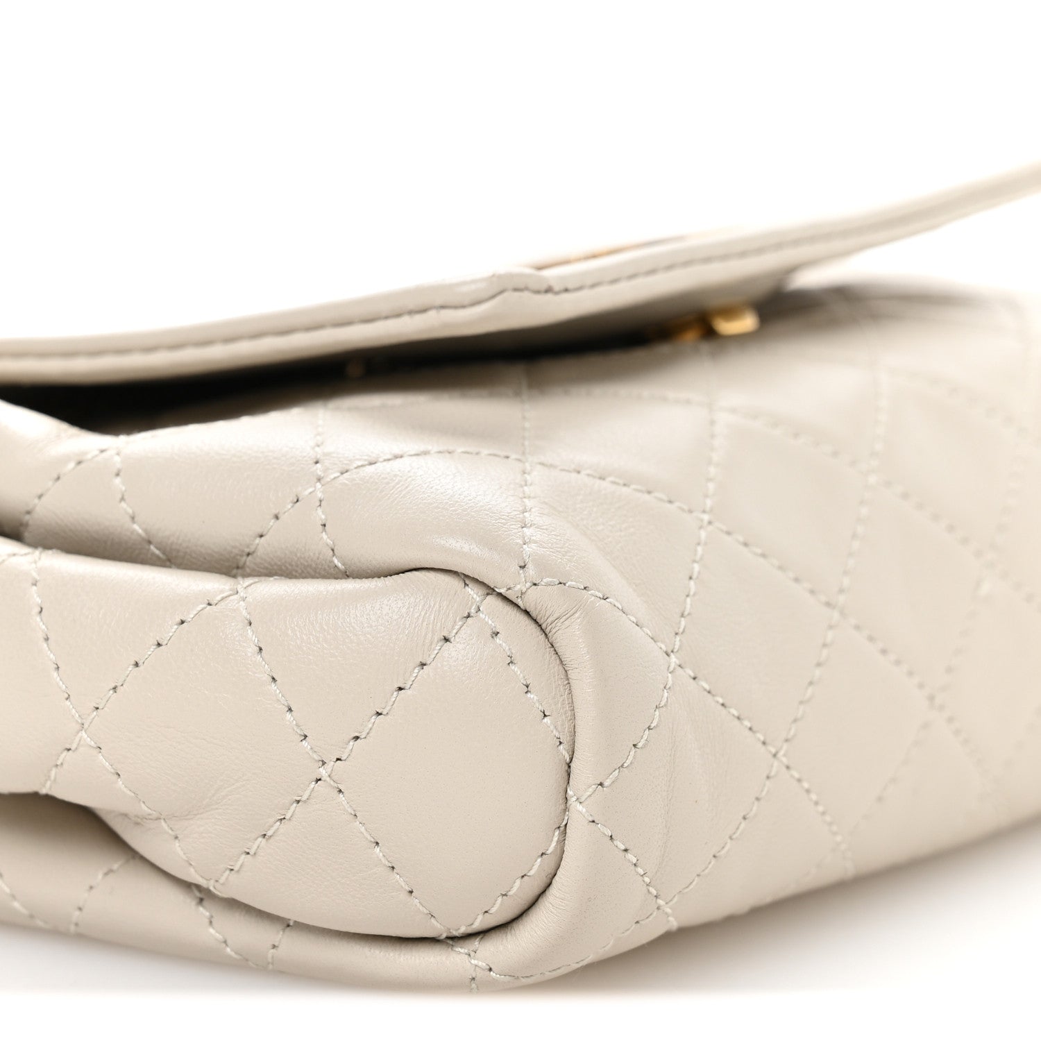 Lambskin Quilted Monogram Mini Nolita Crema Soft