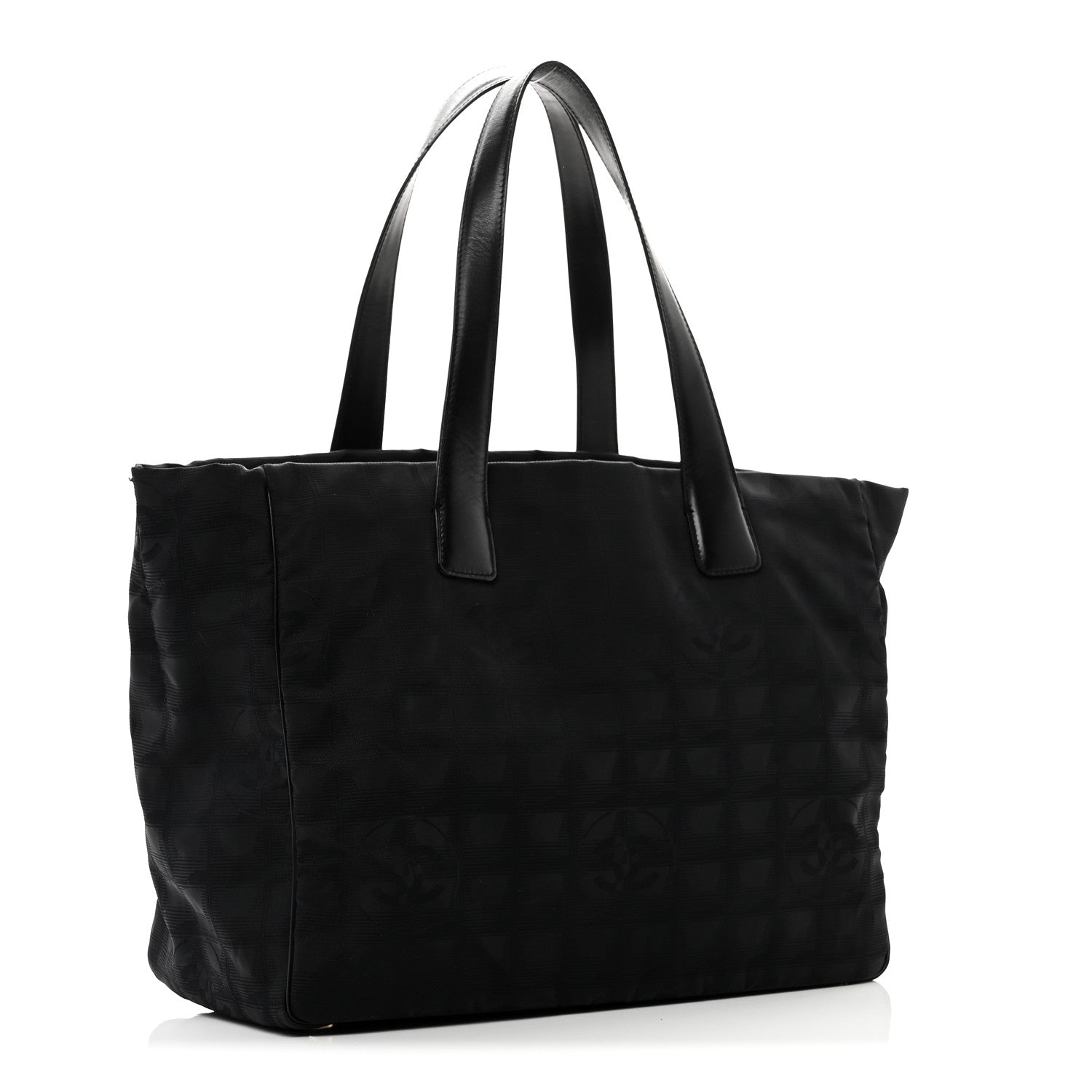 Nylon Large Travel Tote Black