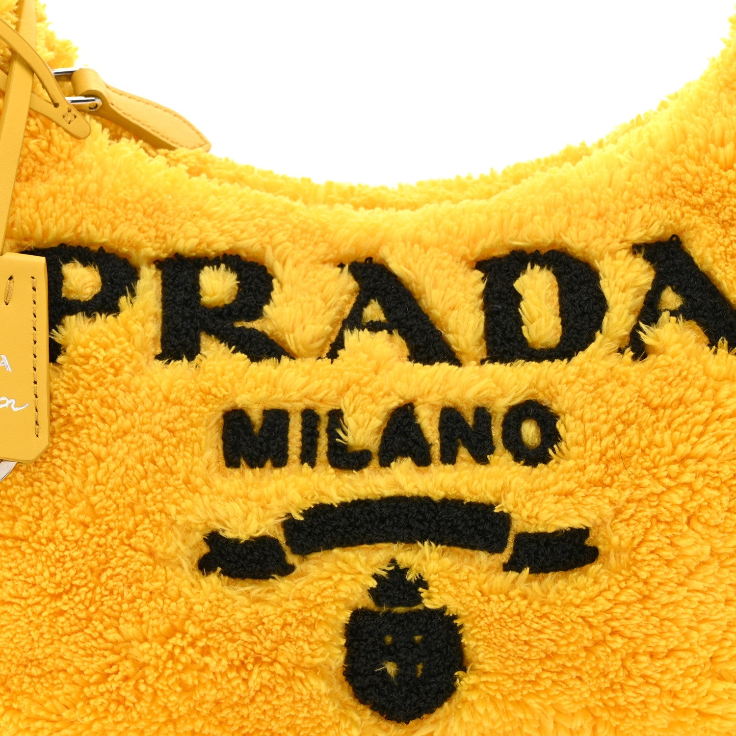 Terry Cloth Mini Re-Edition 2000 Bag Giallo Black