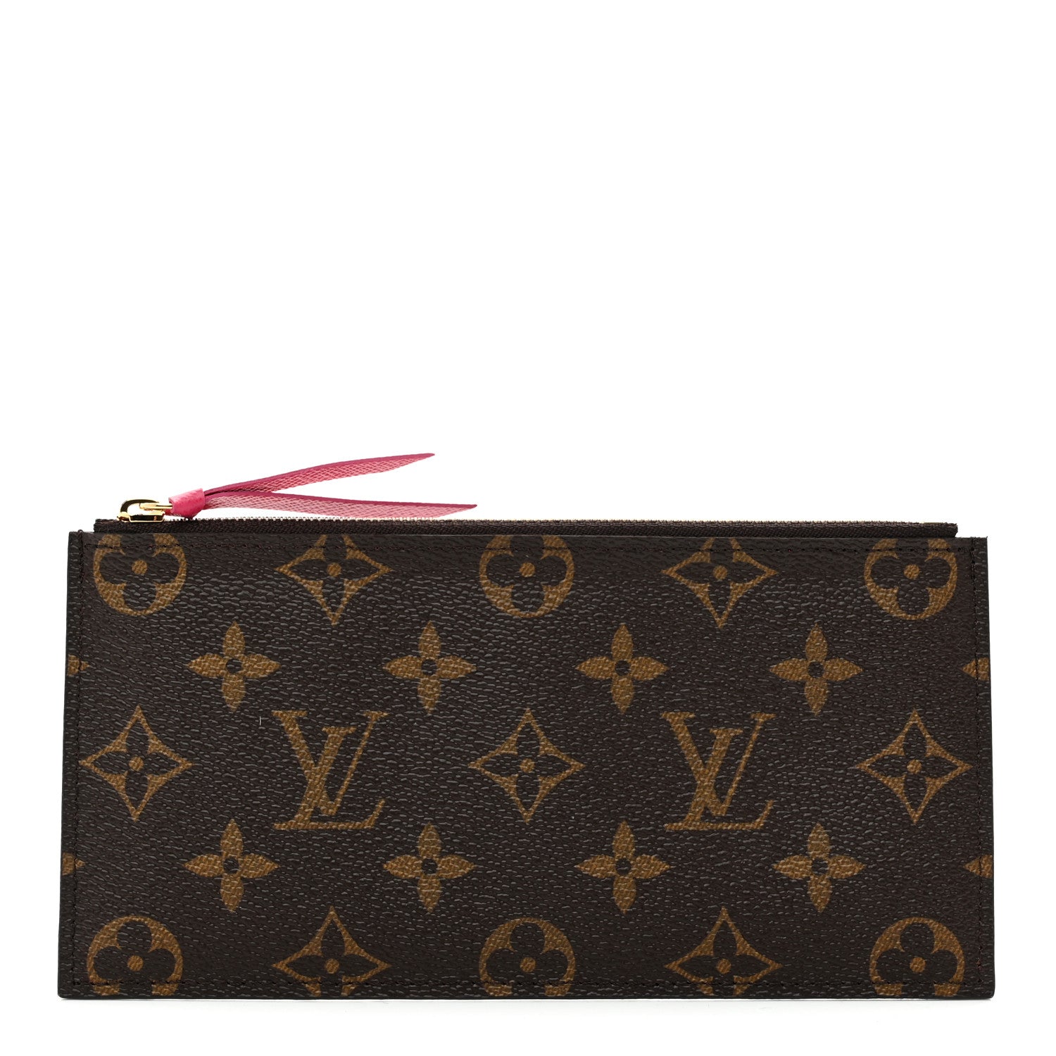 Monogram Felicie Chain Wallet Zippered Insert Fuchsia