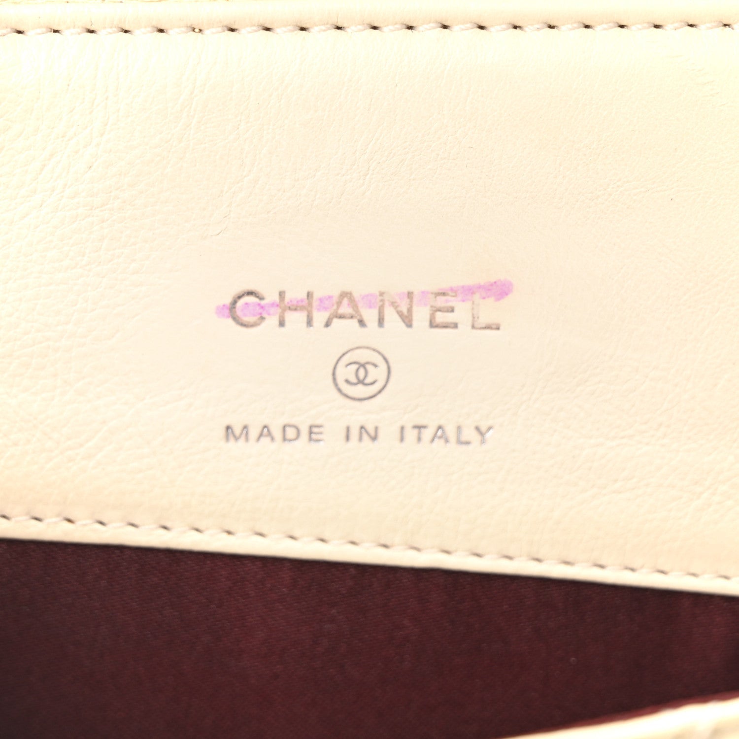 Calfskin Quilted CC Waiter Clutch With Chain White
