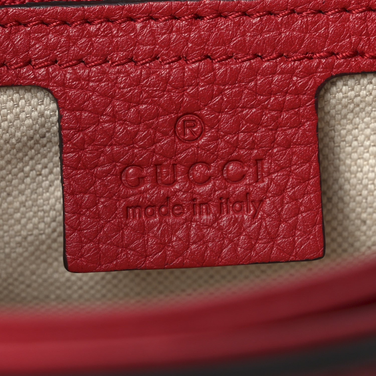 Cellarius Calfskin Feline GG Marmont Flap Shoulder Bag Vulcanic Red