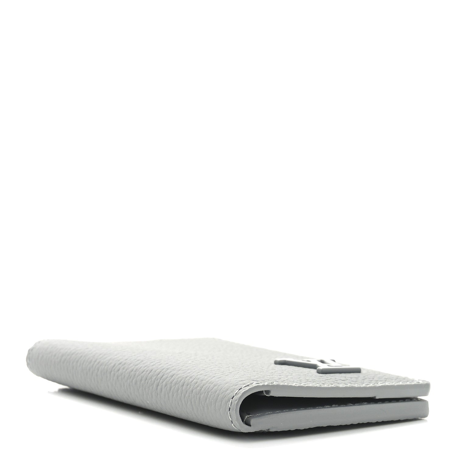 Grained Calfskin Aerogram Pocket Organizer Gray