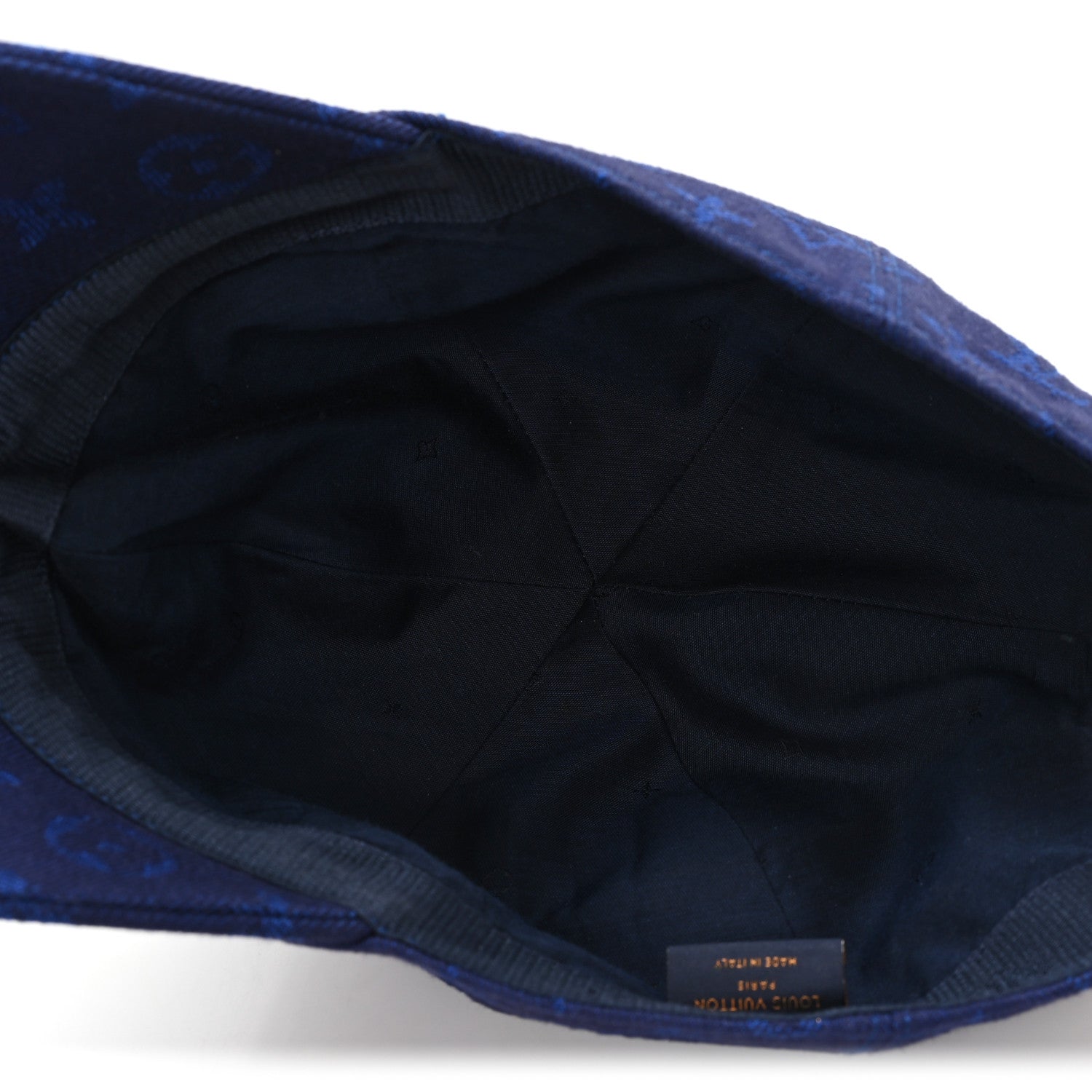 Cotton Monogram Essential Cap M Blue