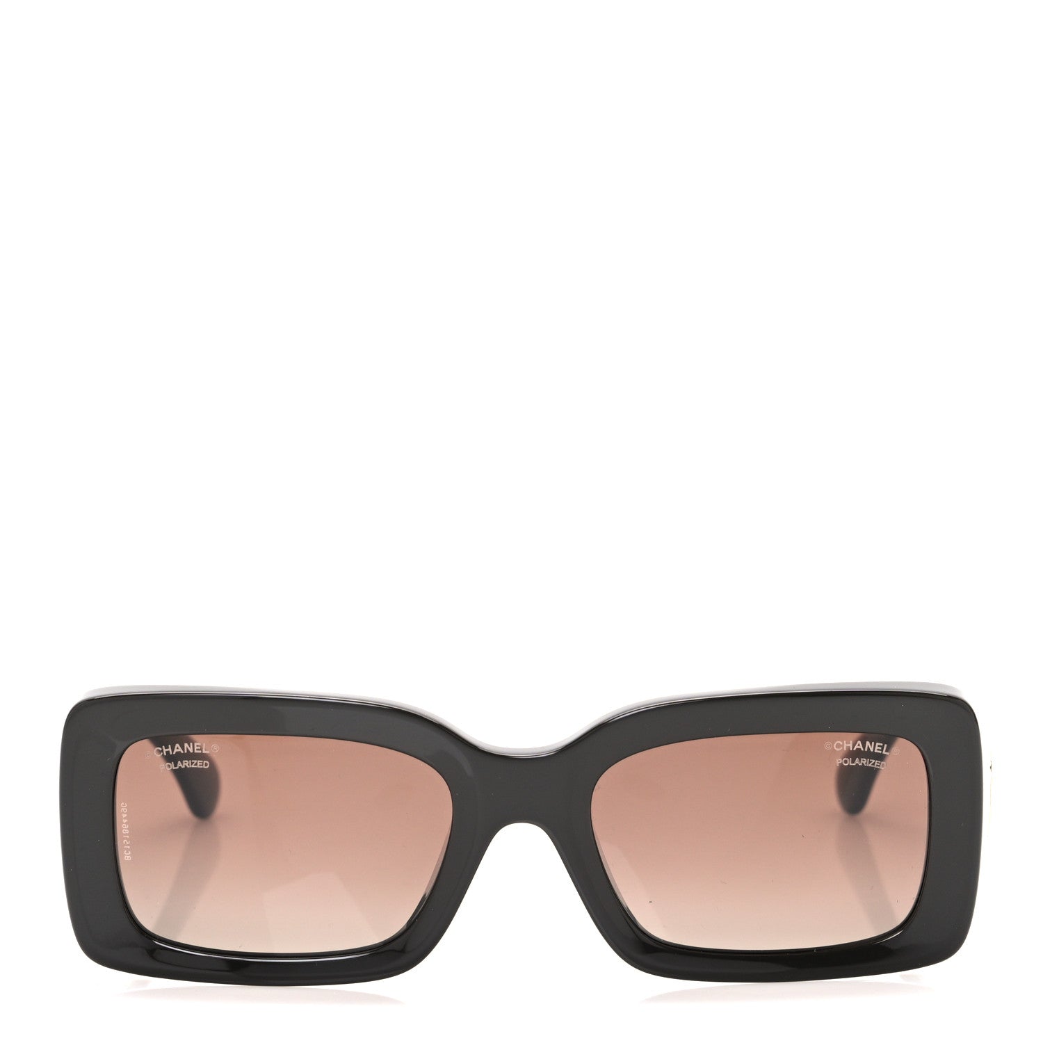 Acetate Rectangle Sunglasses 5534-A Dark Brown