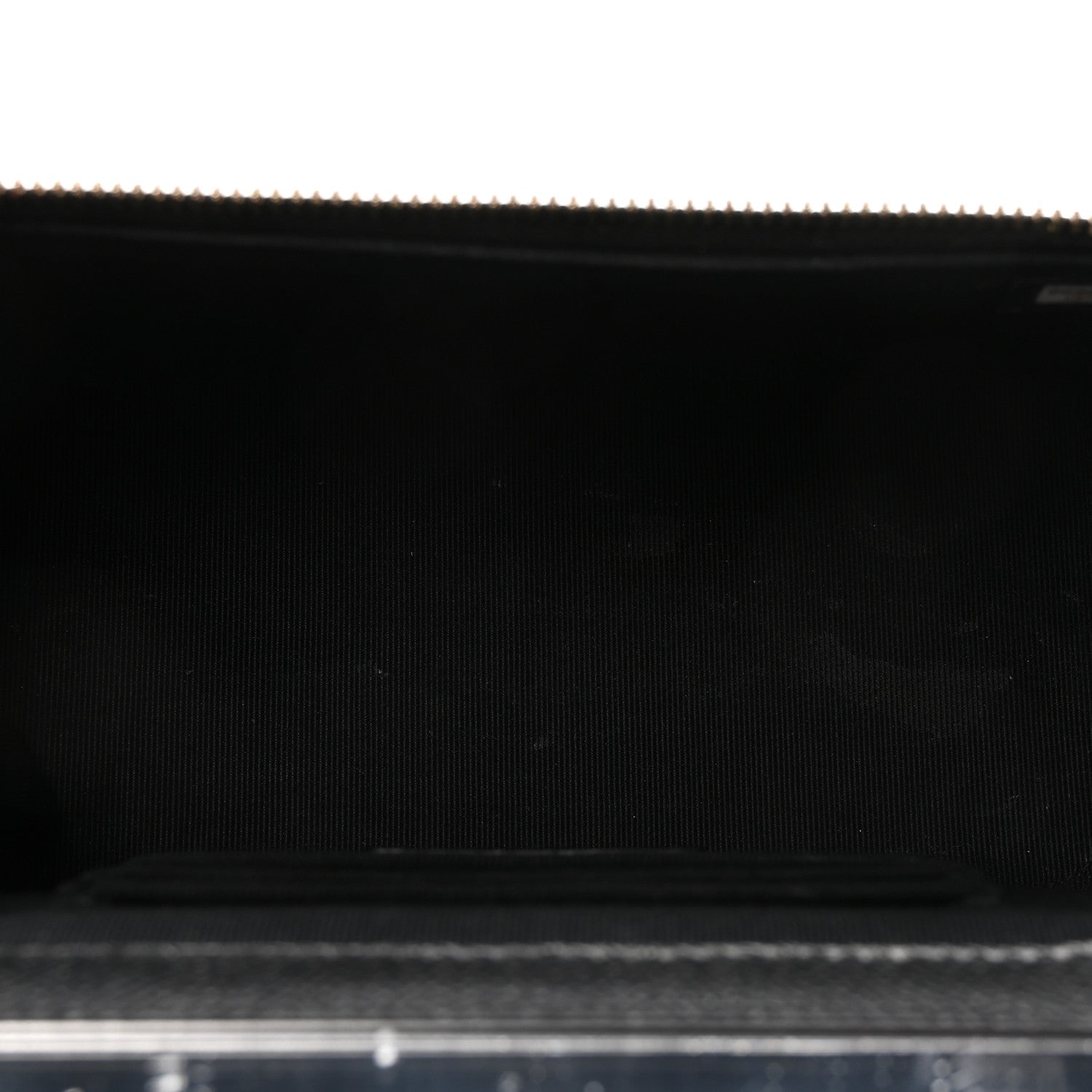 Caviar Quilted Small Tiny CC Vanity Case With Chain Black