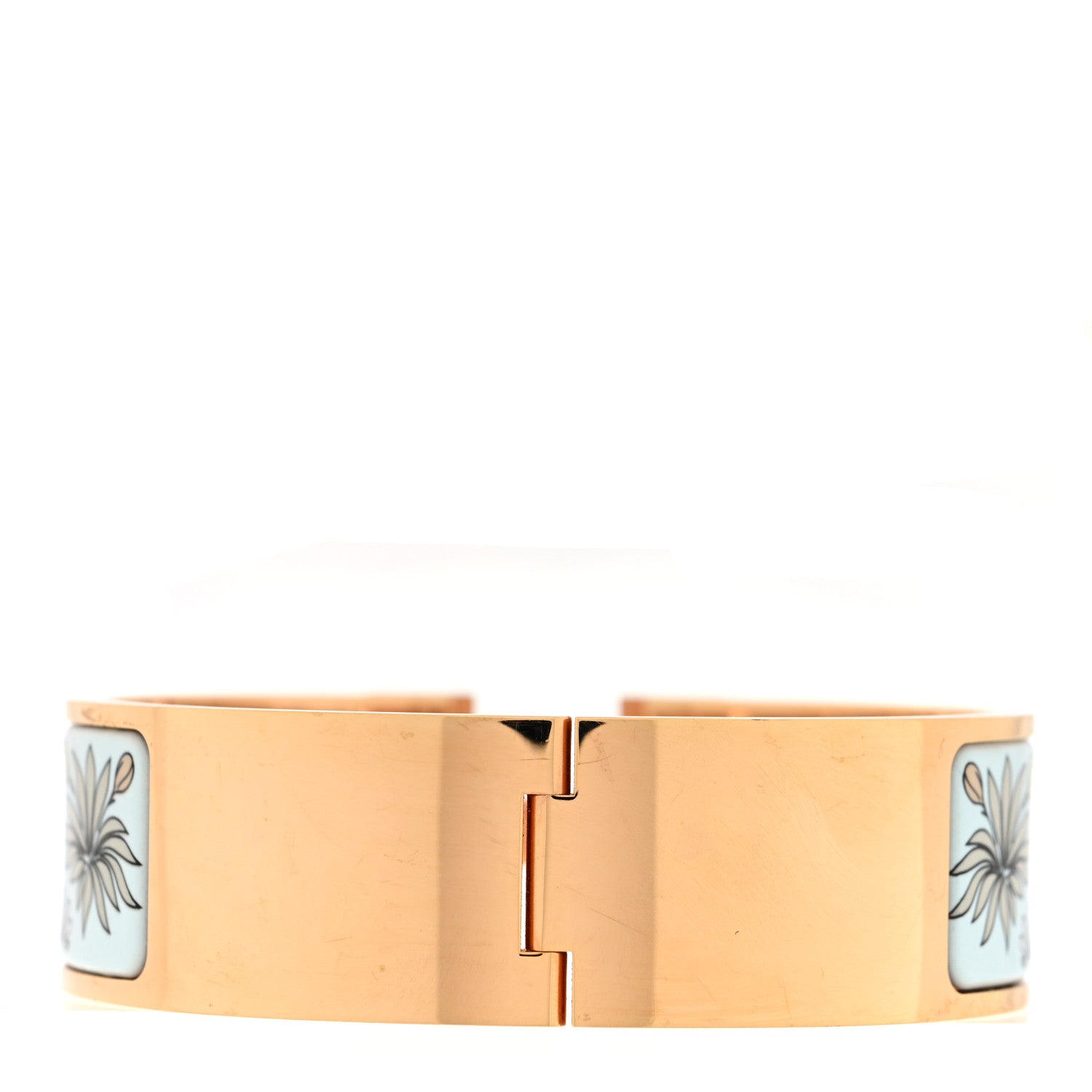 Enamel Printed Leopards Wide Clic Clac H Bracelet GM Songe Pastel
