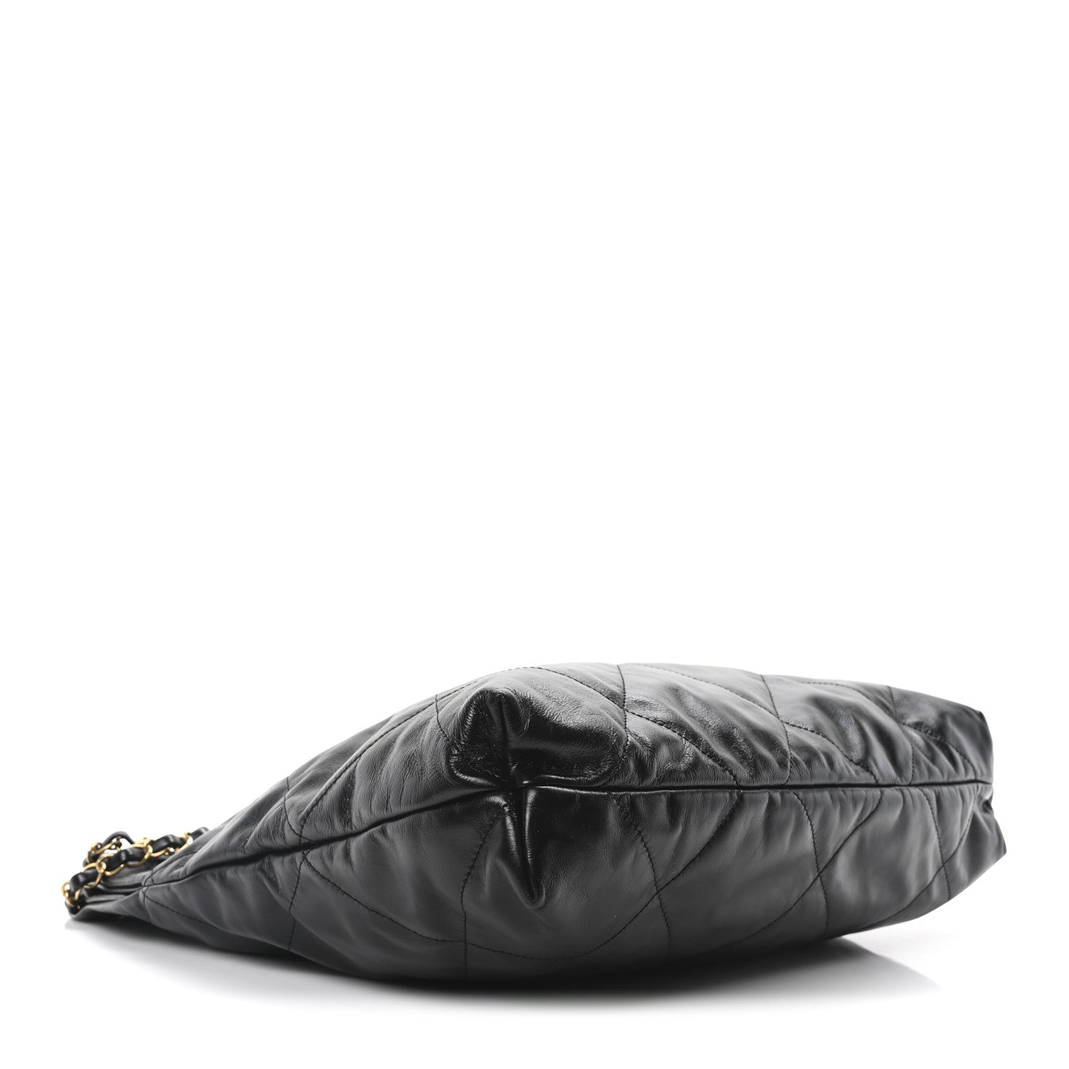 Shiny Calfskin Quilted Chanel 22 Black