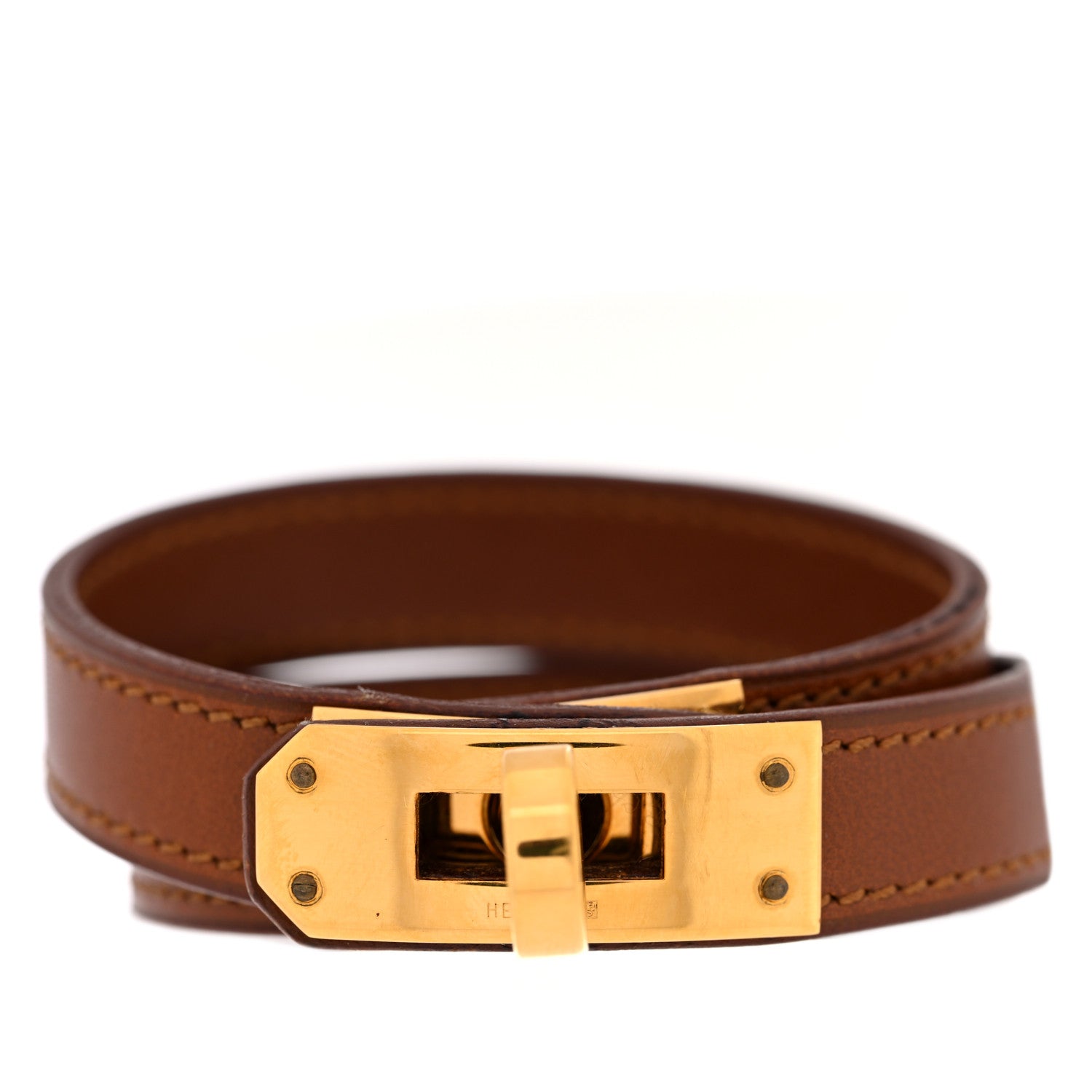 Barenia Kelly Double Tour Bracelet Fauve
