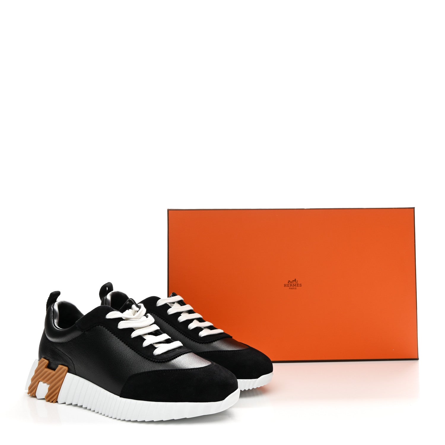 Goatskin Suede Goatskin Bouncing Sneakers 38.5 Black