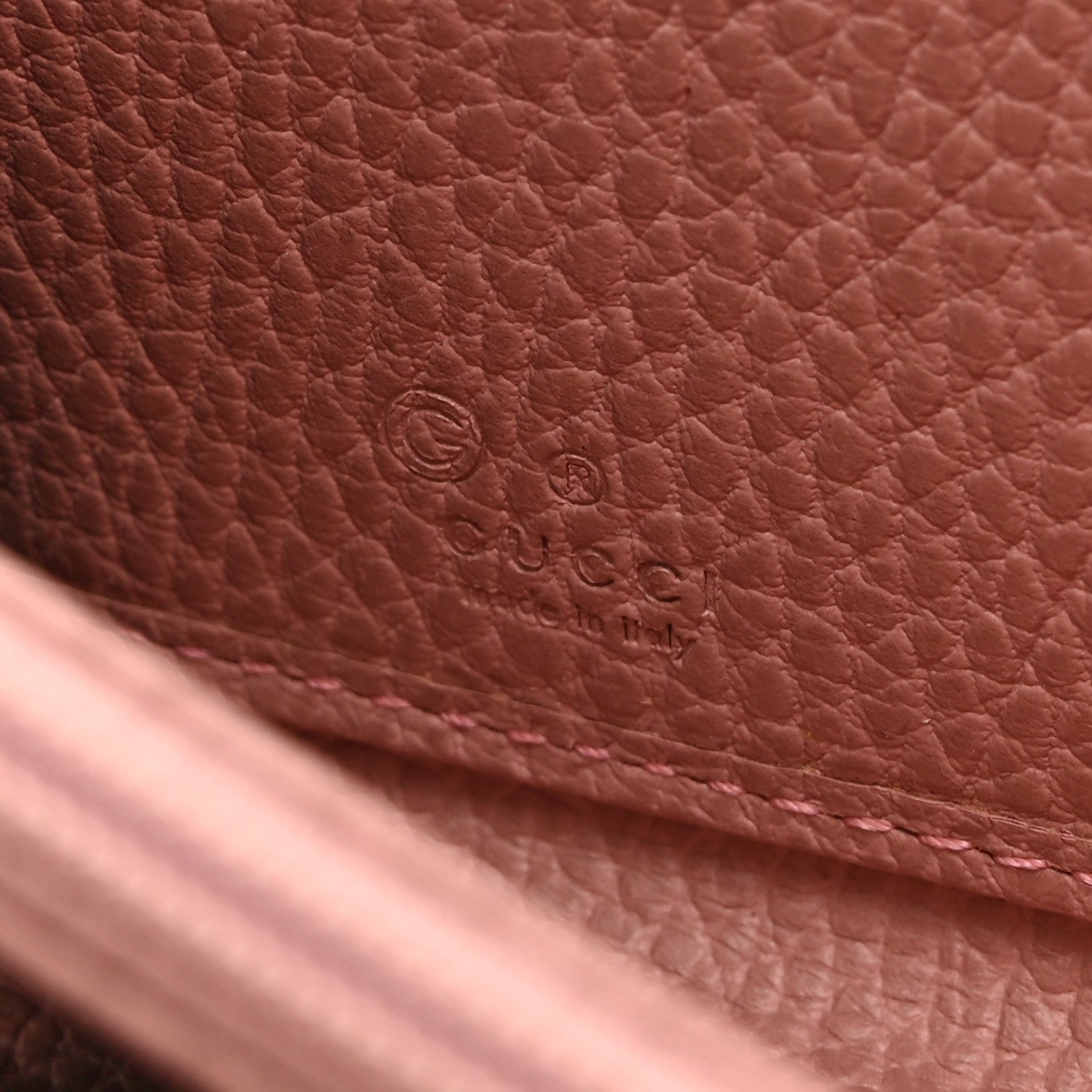 Dollar Calfskin GG Zip Around Wallet Soft Pink