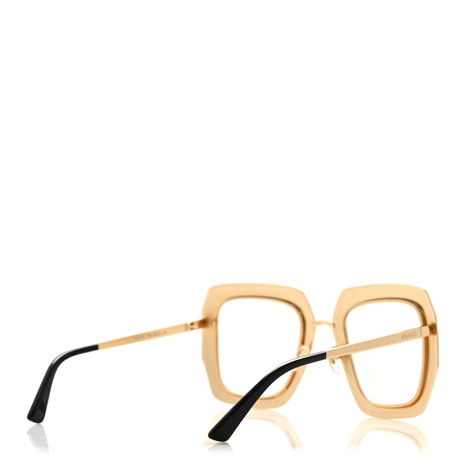 Metal Acetate Crystal Oversize GG0115S Eyeglasses Gold