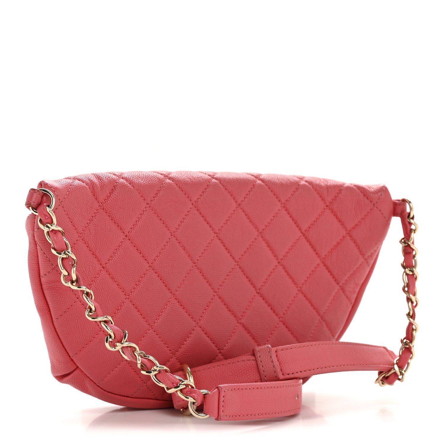 Caviar Quilted Business Affinity Waist Belt Bag Pink