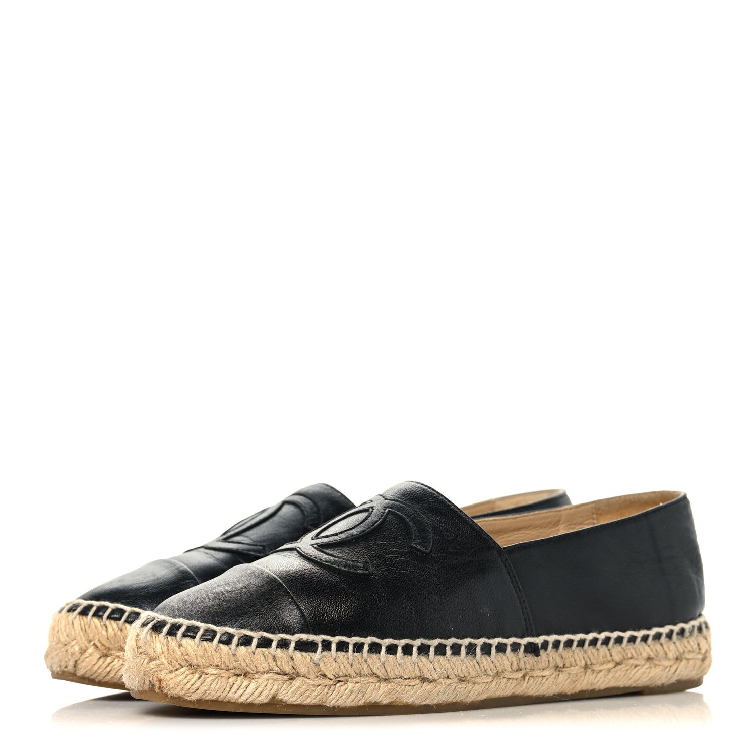 Lambskin CC Espadrilles 36 Black