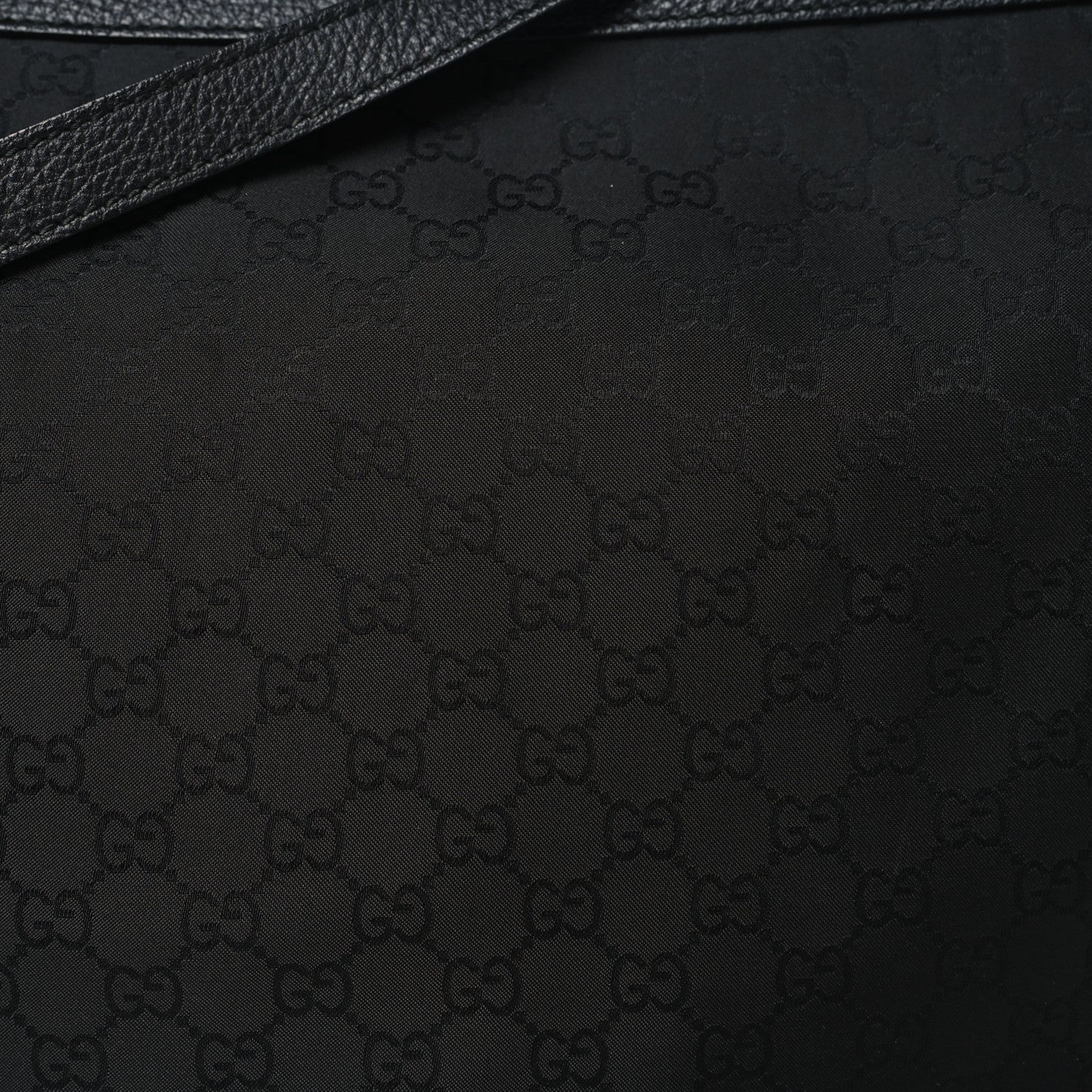 Denim Monogram Large Half Moon Hobo Black