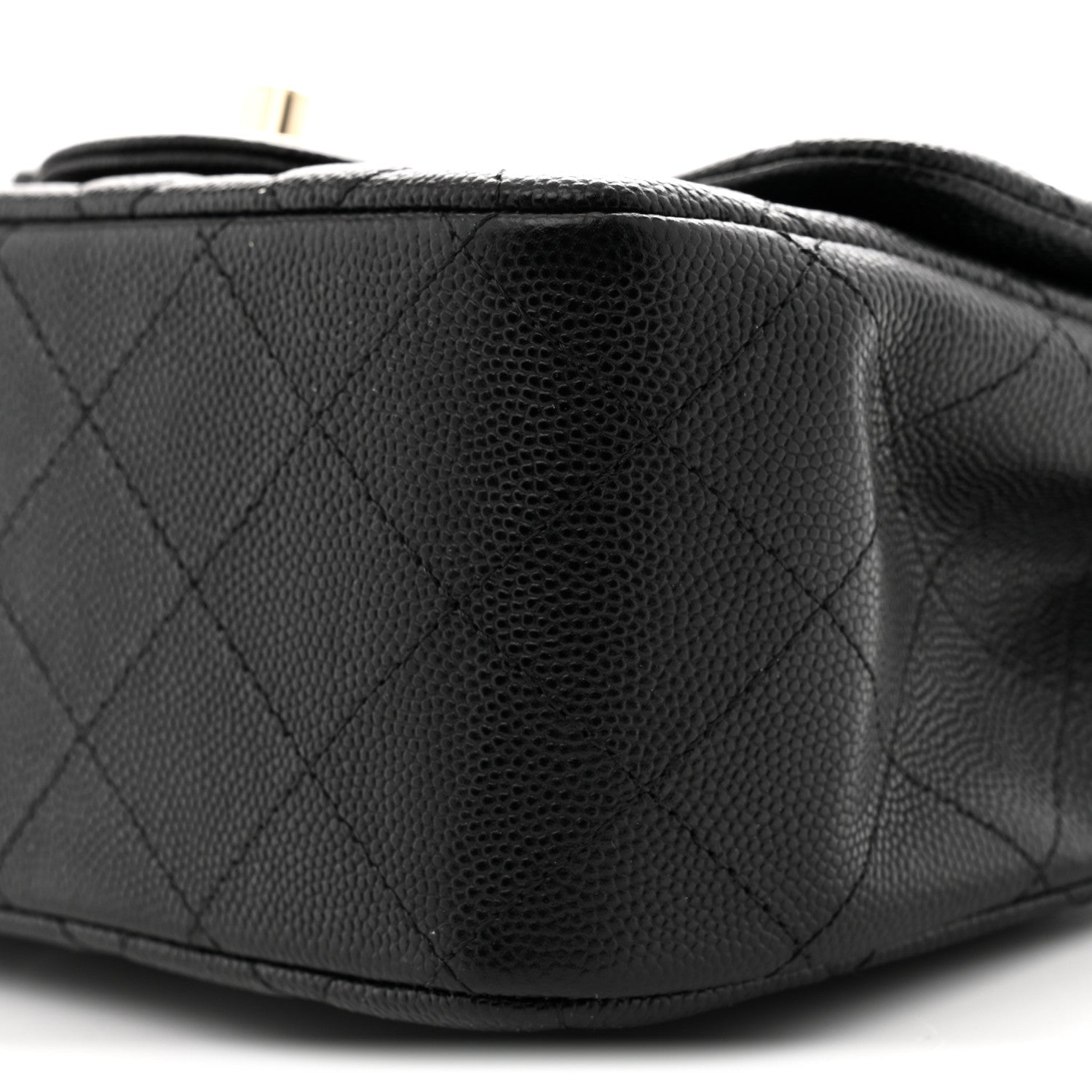Caviar Quilted Mini Square Flap Black