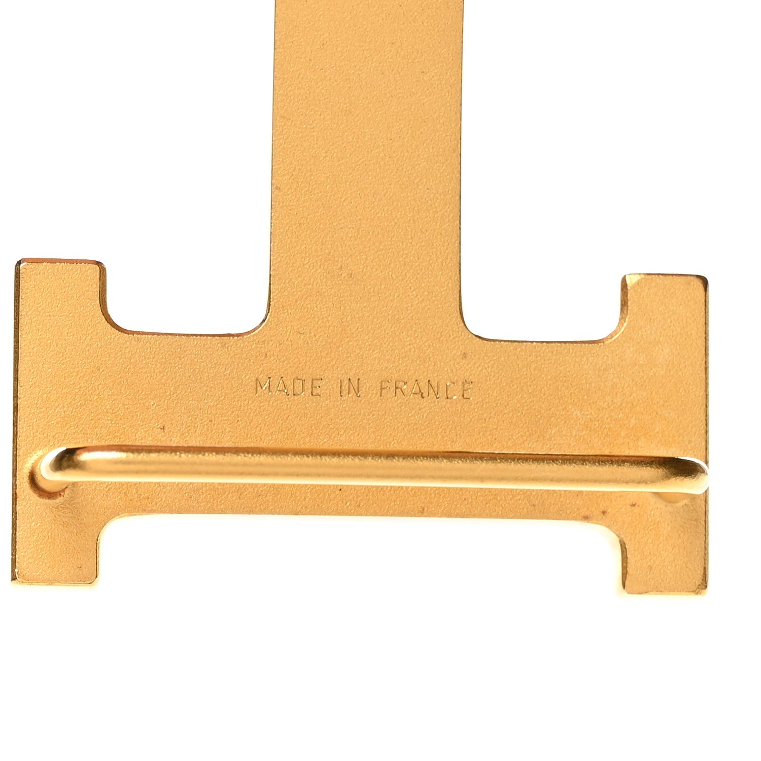 Polished 32mm H Belt Buckle Gold