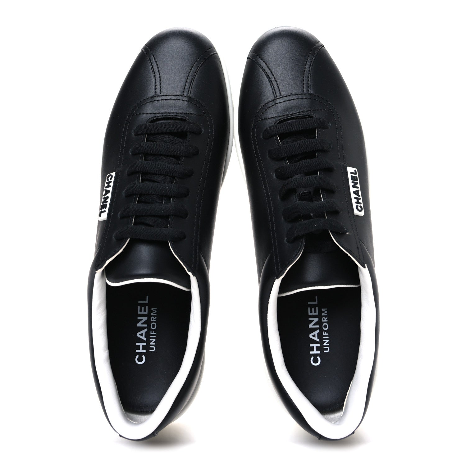 Calfskin CC Womens Sneakers 40.5 Black