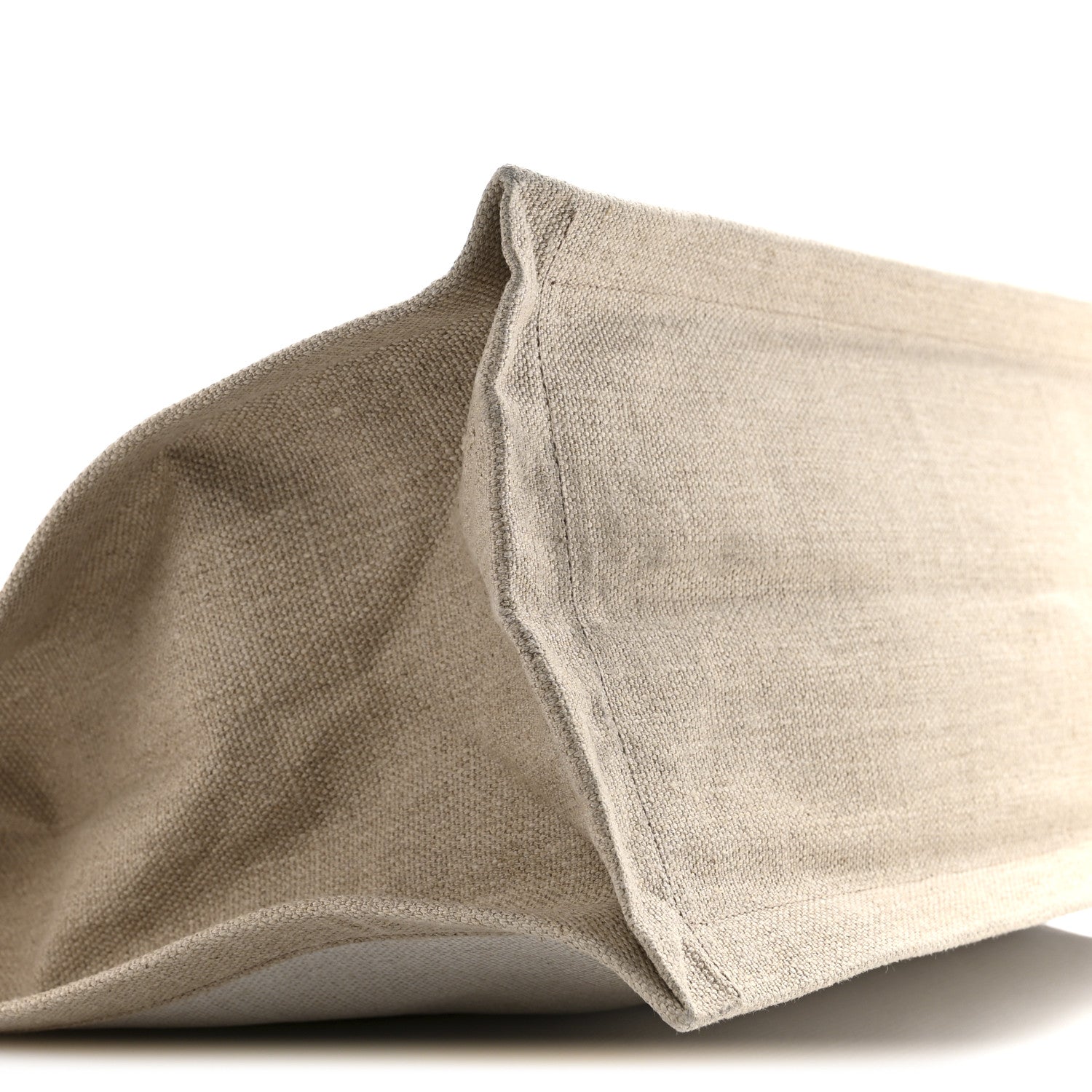 Linen Calfskin Rive Gauche Tote Greggio Natural