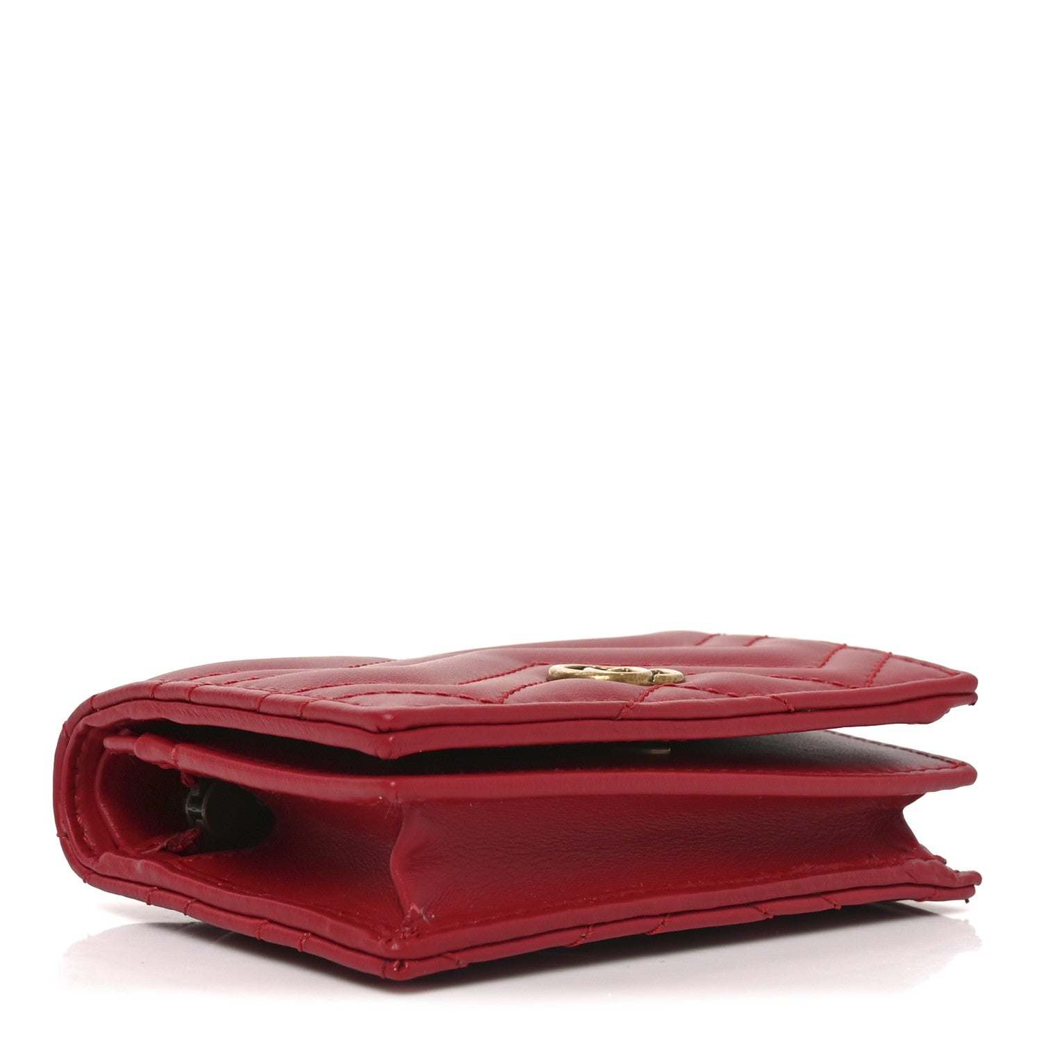 Calfskin Matelasse GG Marmont Card Case Wallet