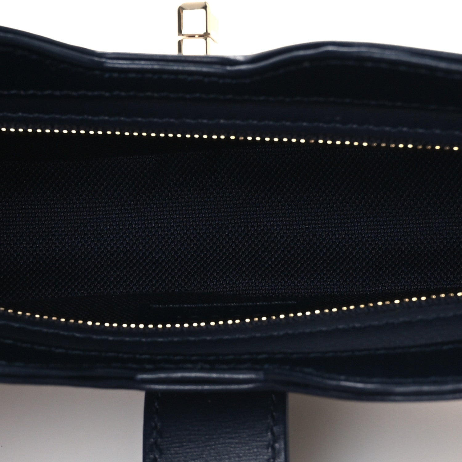 Calfskin Monogram Mini Moon Side Shoulder Bag Navy