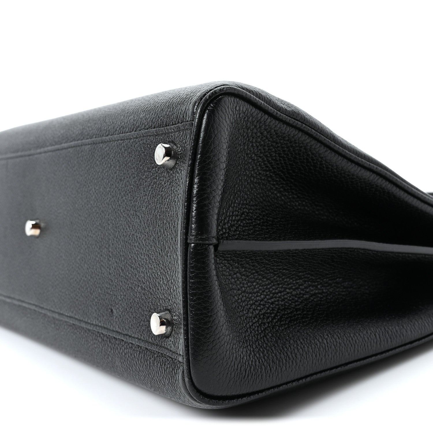 Smooth Calfskin Medium Zumi Top Handle Bag Black