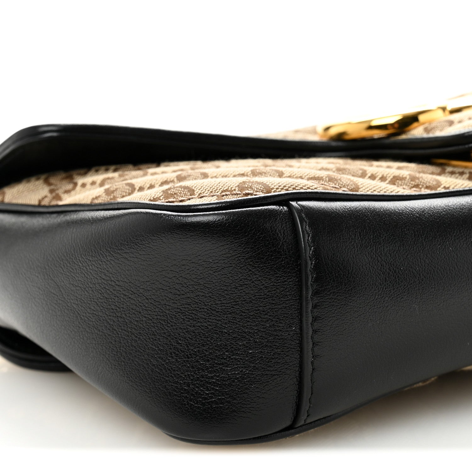 Monogram Matelasse Diagonal Small GG Marmont Shoulder Bag Beige Black