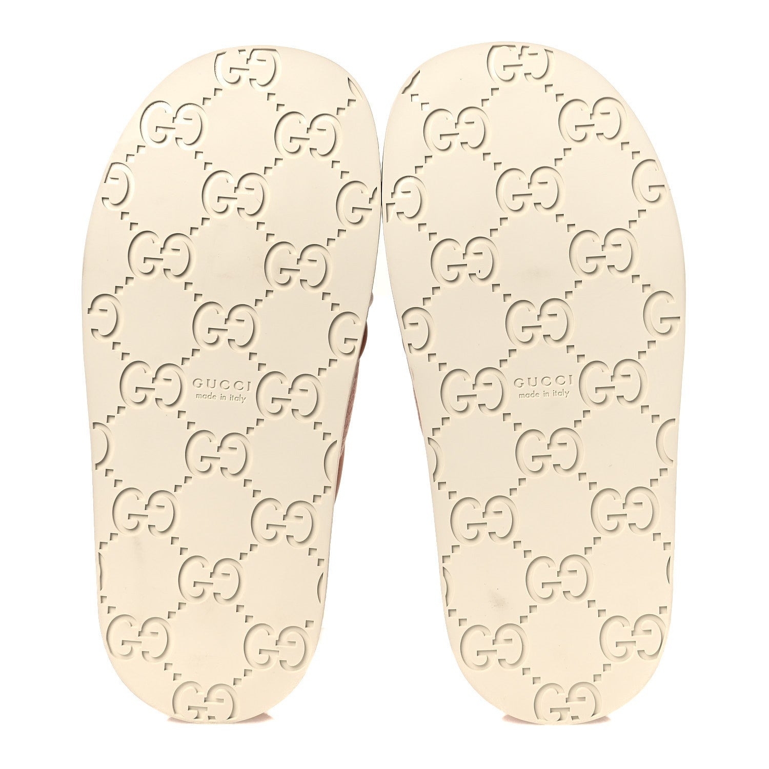 Monogram GG Calfskin Angelina Platform 55mm Slide Sandals 36.5 Light Pink