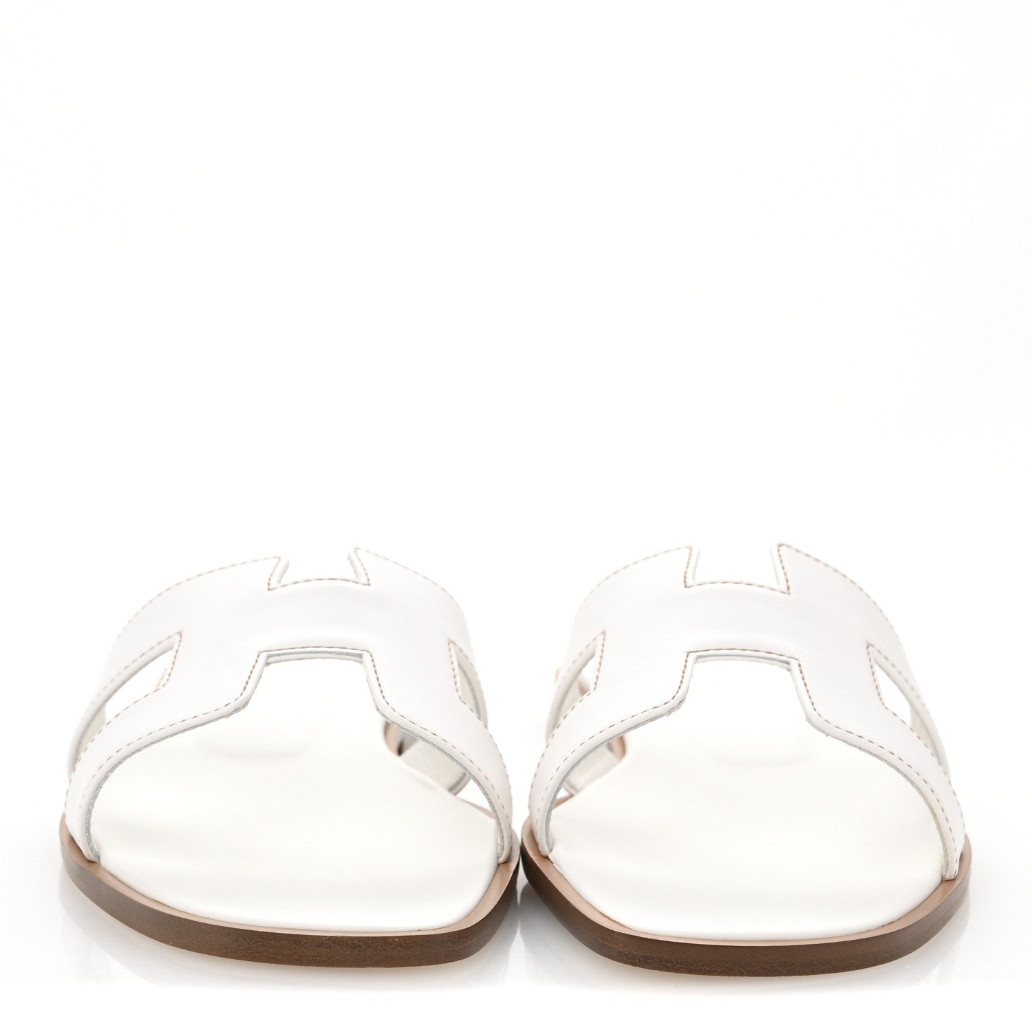Box Calfskin Oran Sandals 37 White