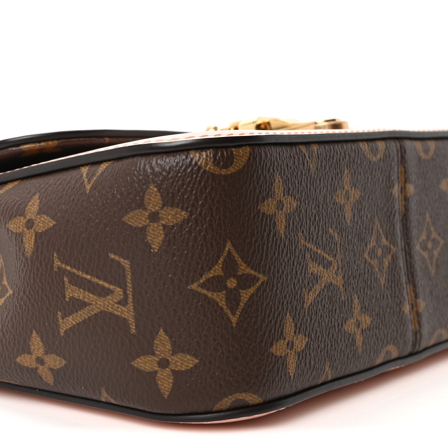 Patent Calfskin Monogram Cherrywood BB Rose Ballerine