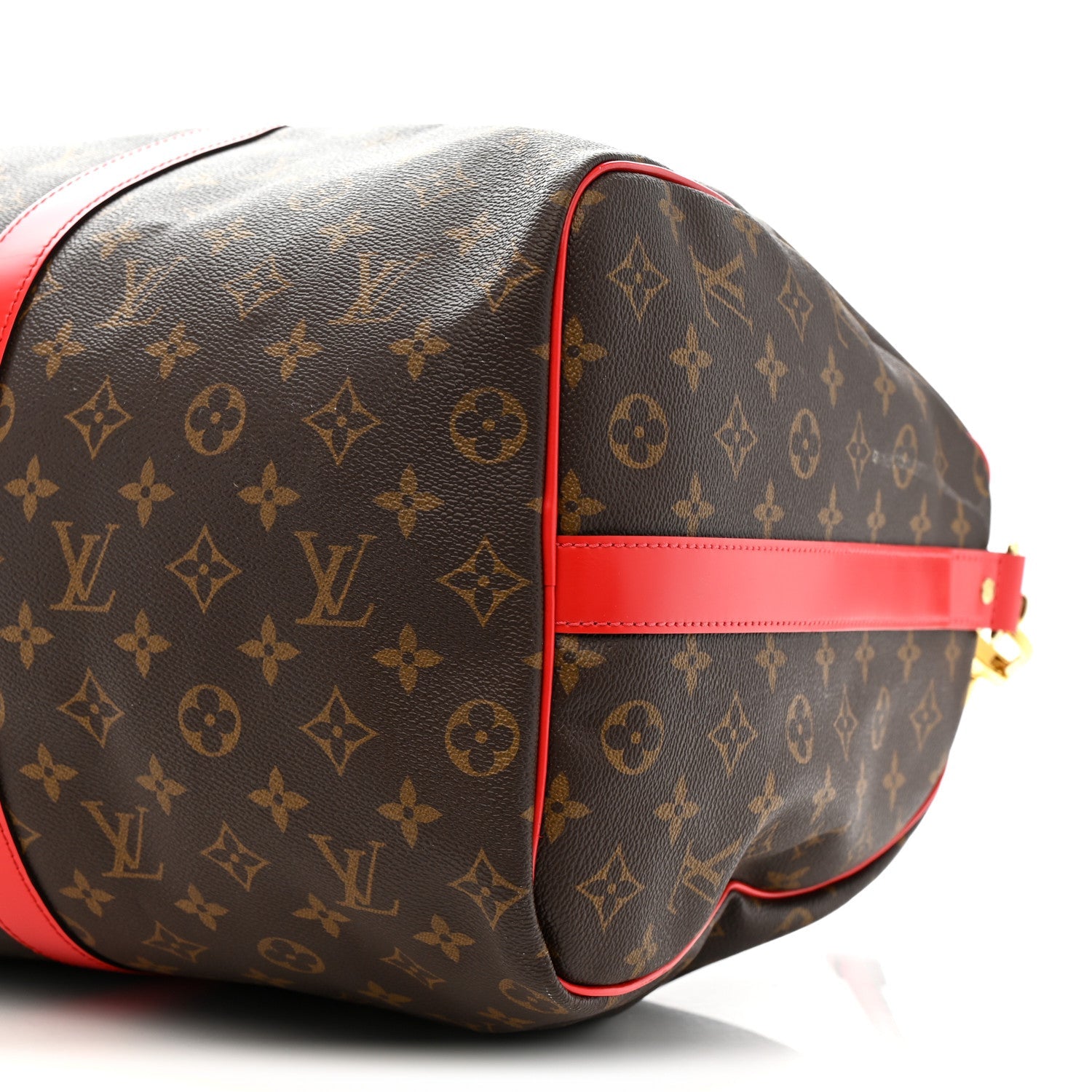 Monogram Macassar Keepall Bandouliere 50 Red