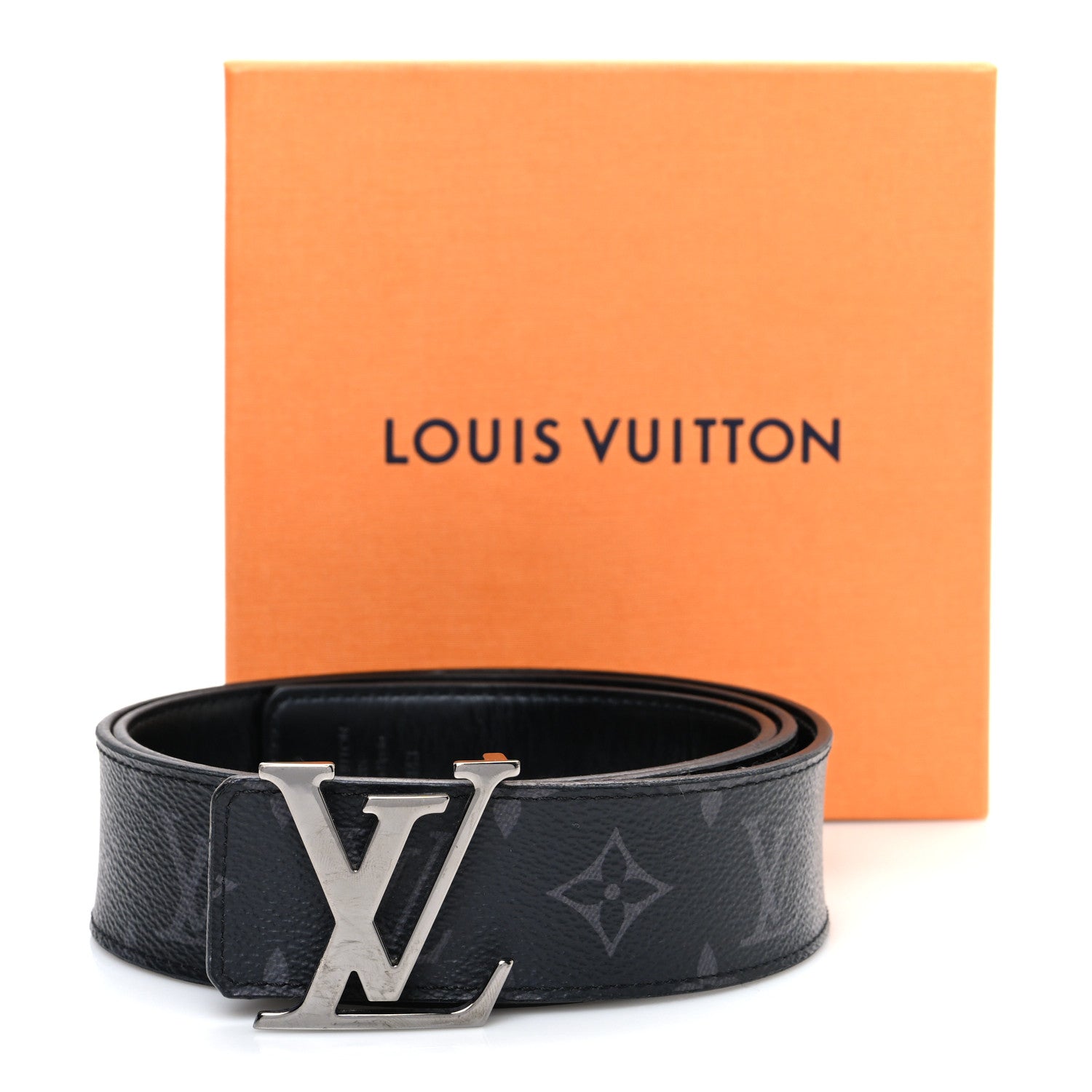 Monogram Eclipse Taigarama 40mm LV Initiales Reversible Belt 95 38 Black