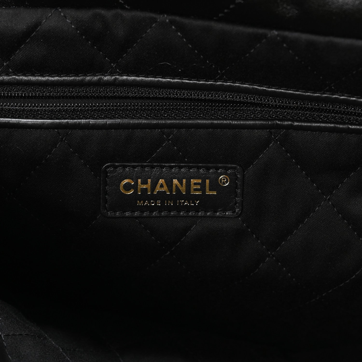 Calfskin Quilted Small Chanel 22 Black