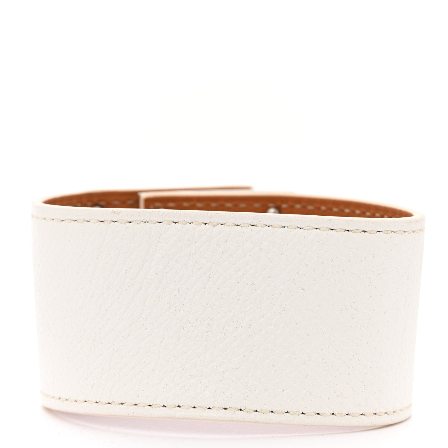 Epsom Kelly Dog Bracelet White