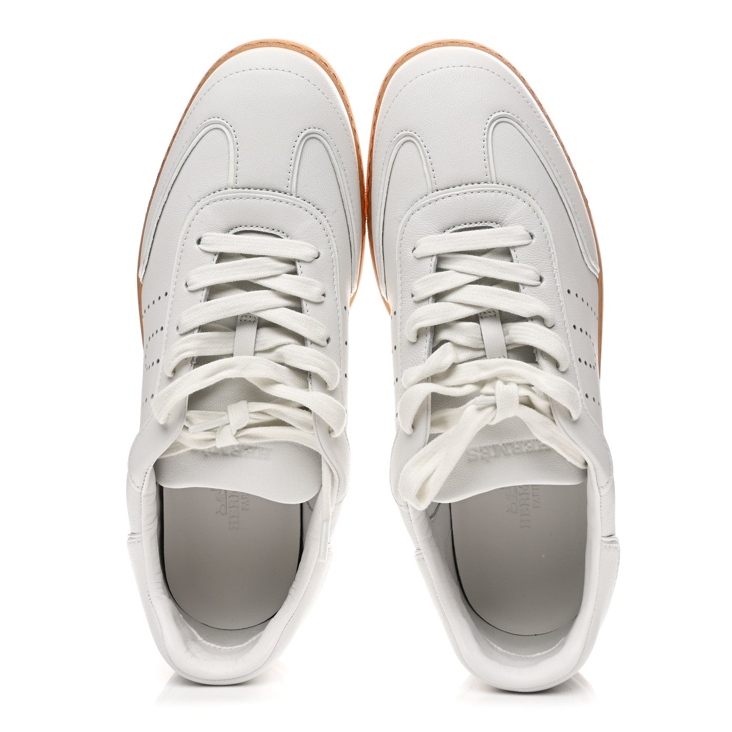 Sport Goatskin Calfskin Match Sneakers 38.5 White