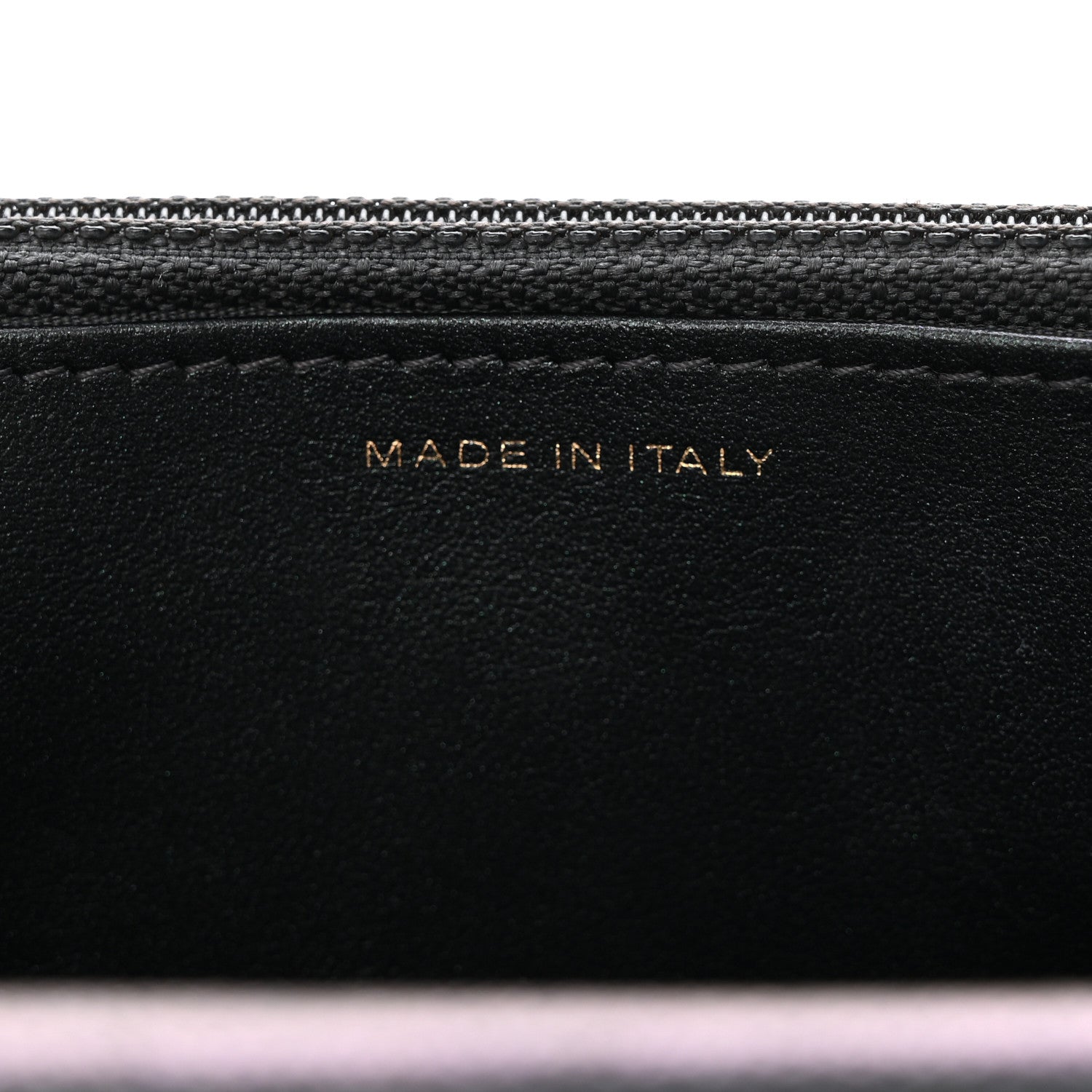 Iridescent Caviar Quilted Wallet on Chain WOC Dark Blue