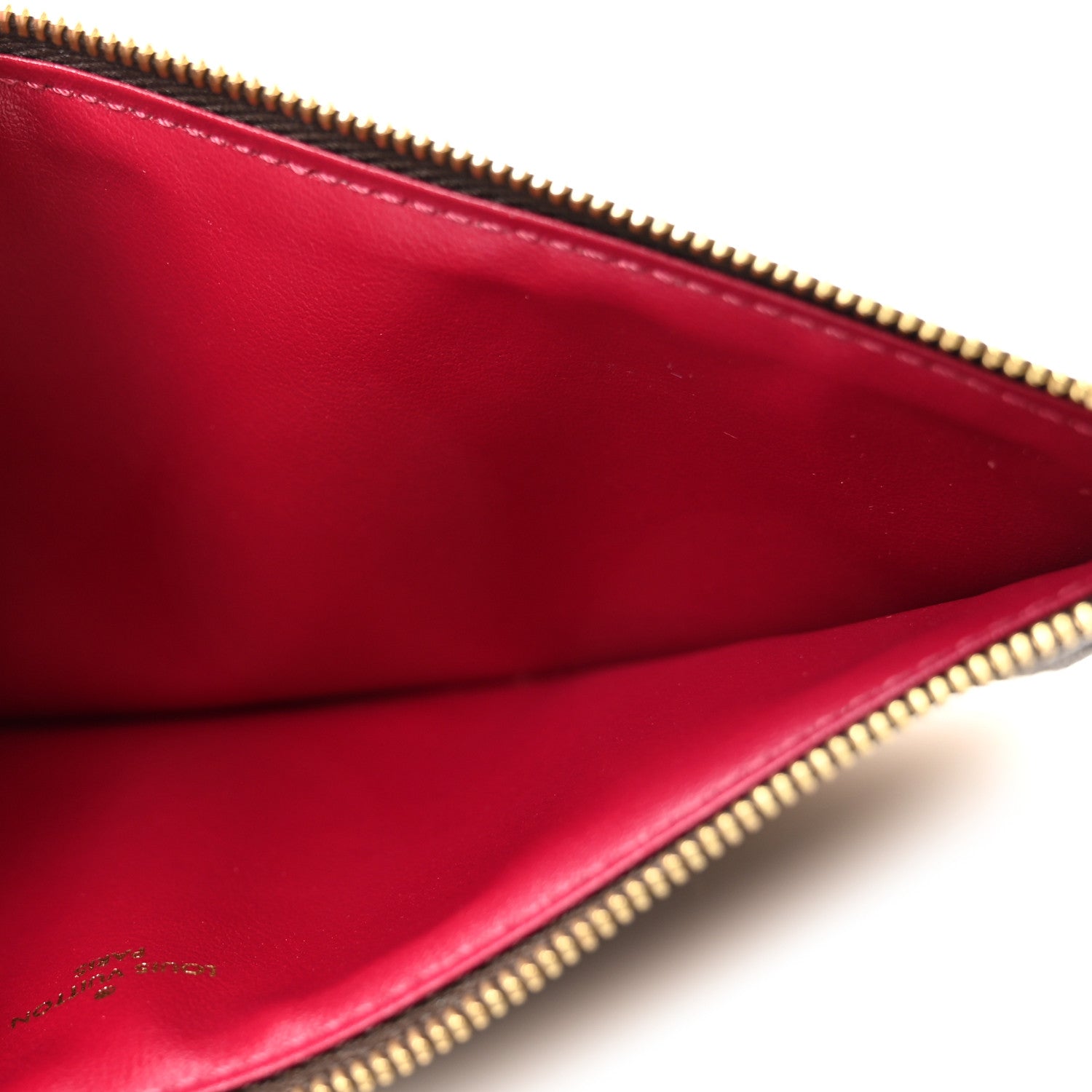 Monogram Felicie Chain Wallet Zippered Insert Fuchsia