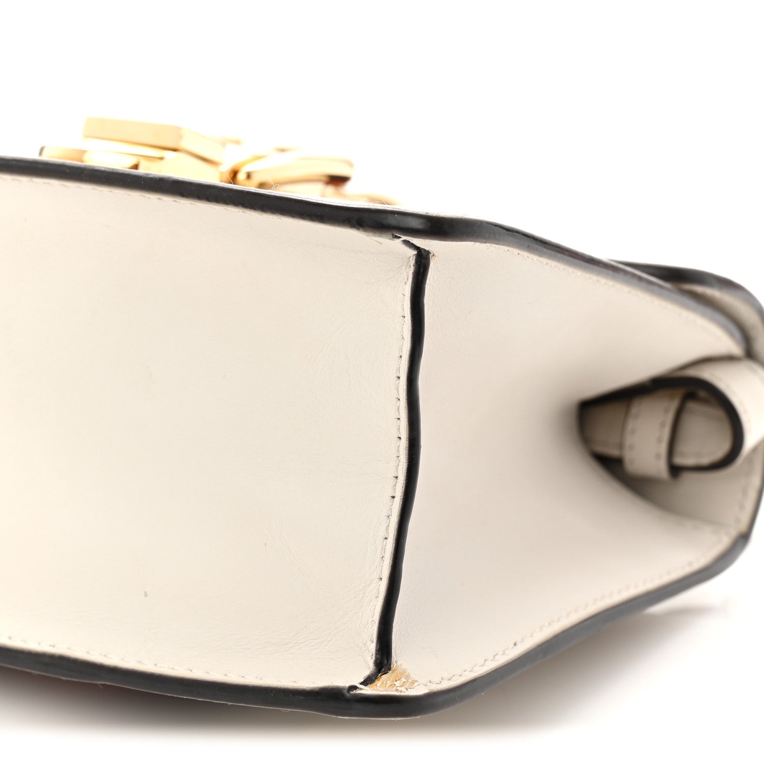 Calfskin Mini Sylvie Top Handle Bag White