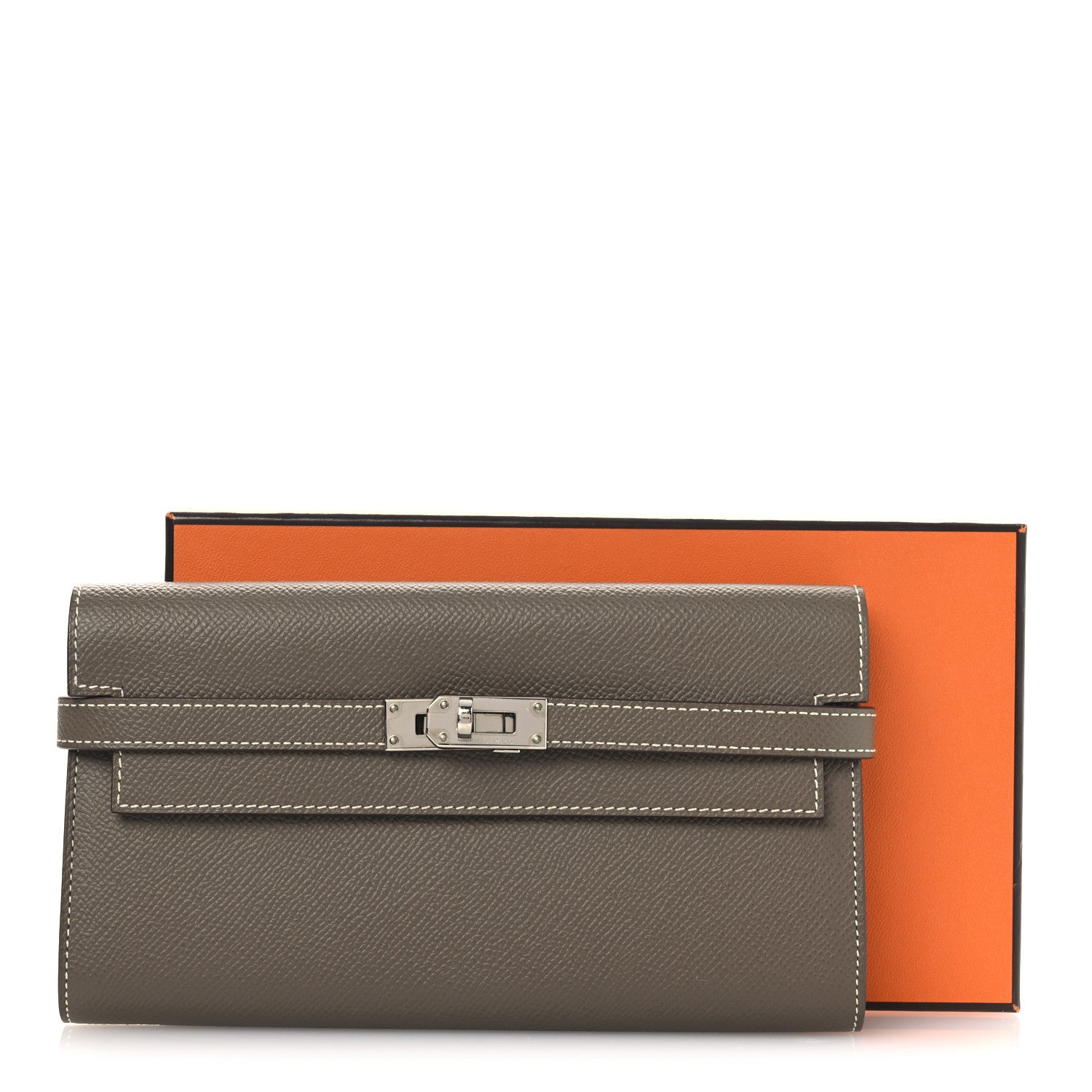 Epsom Kelly Longue Wallet Etoupe