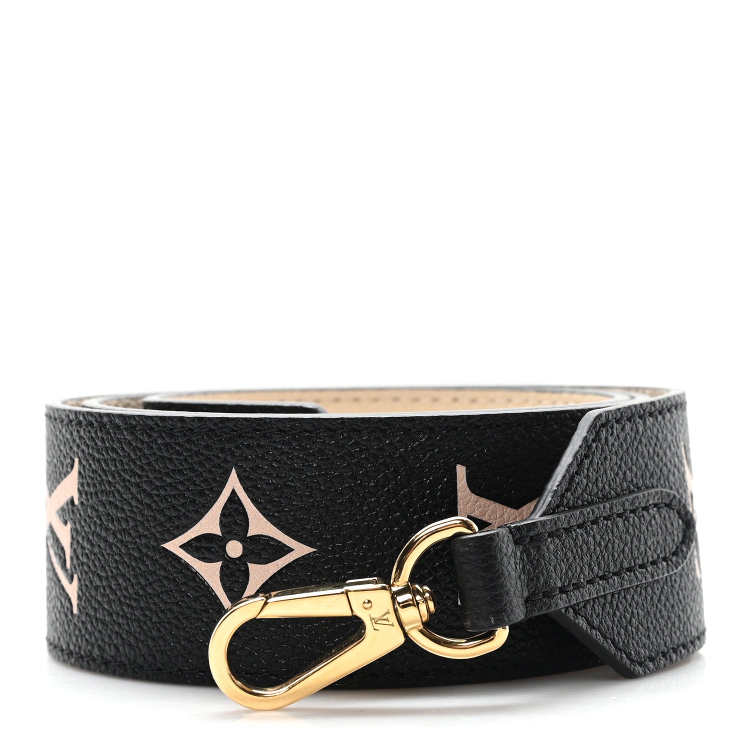Empreinte Monogram Bandouliere Shoulder Strap Black Beige