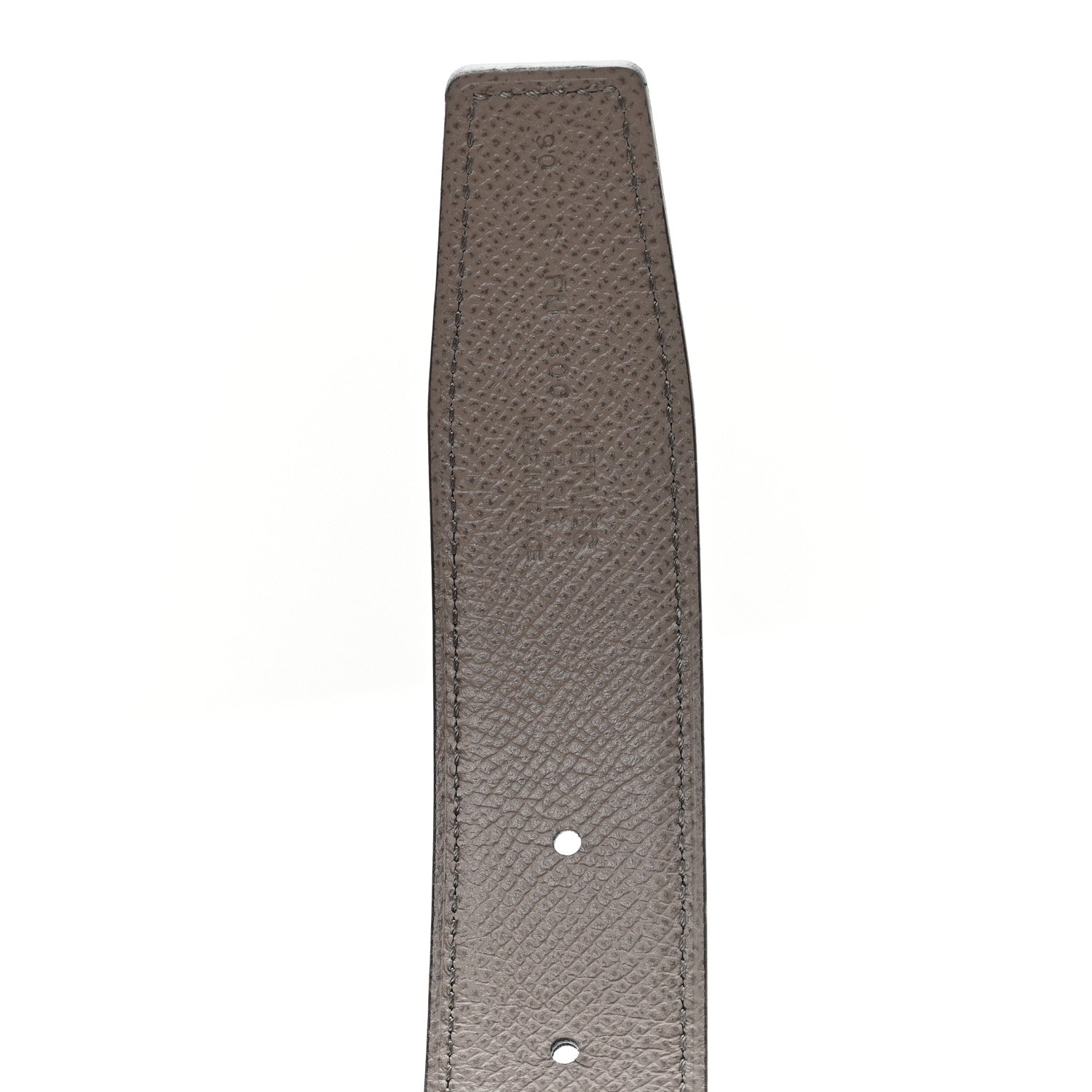 Epsom 32mm Guilloche H Belt 90 36 Bleu Obscur Etain