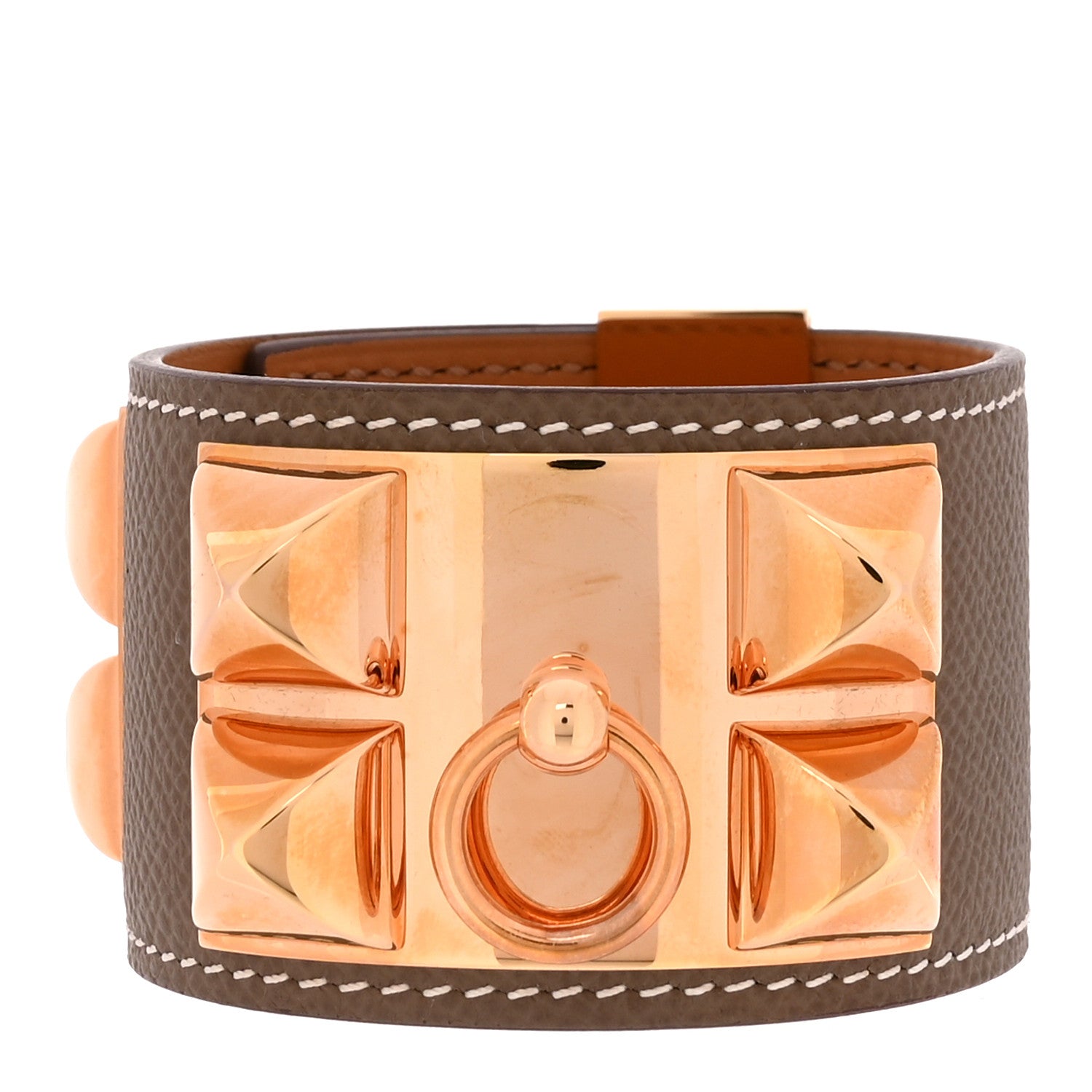 Epsom Collier de Chien CDC Bracelet T2 Etoupe