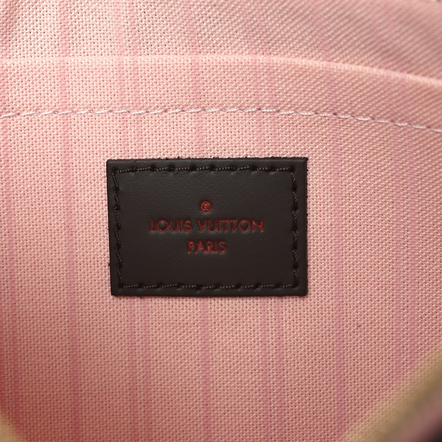 Damier Ebene Neverfull MM GM Pochette Rose Ballerine
